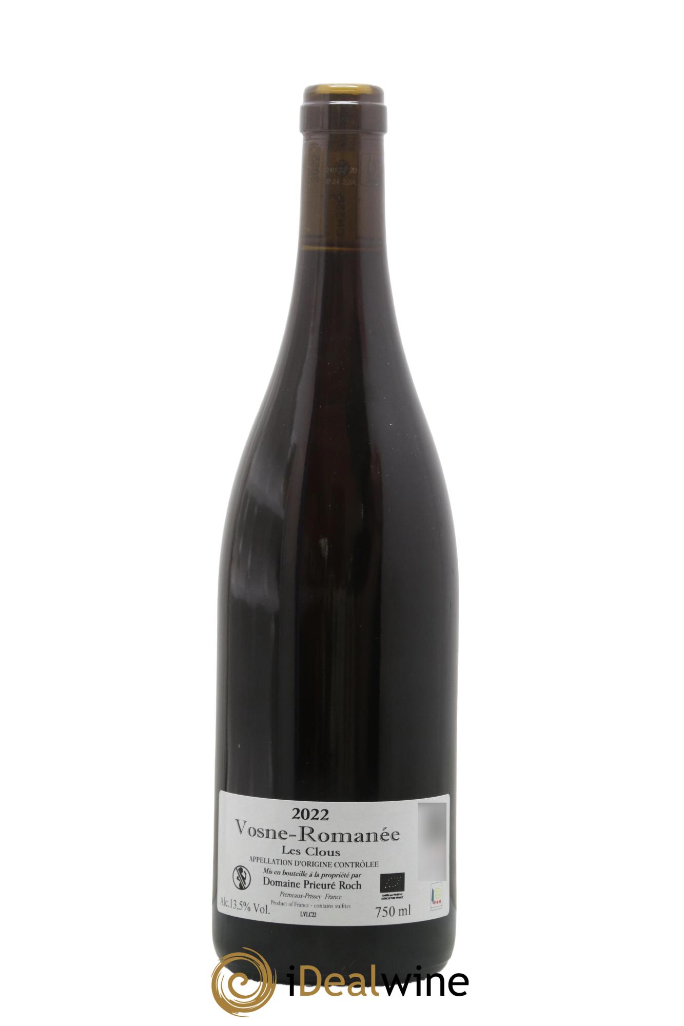 Vosne-Romanée Les Clous Prieuré Roch 2022 - Lot de 1 bouteille - 1