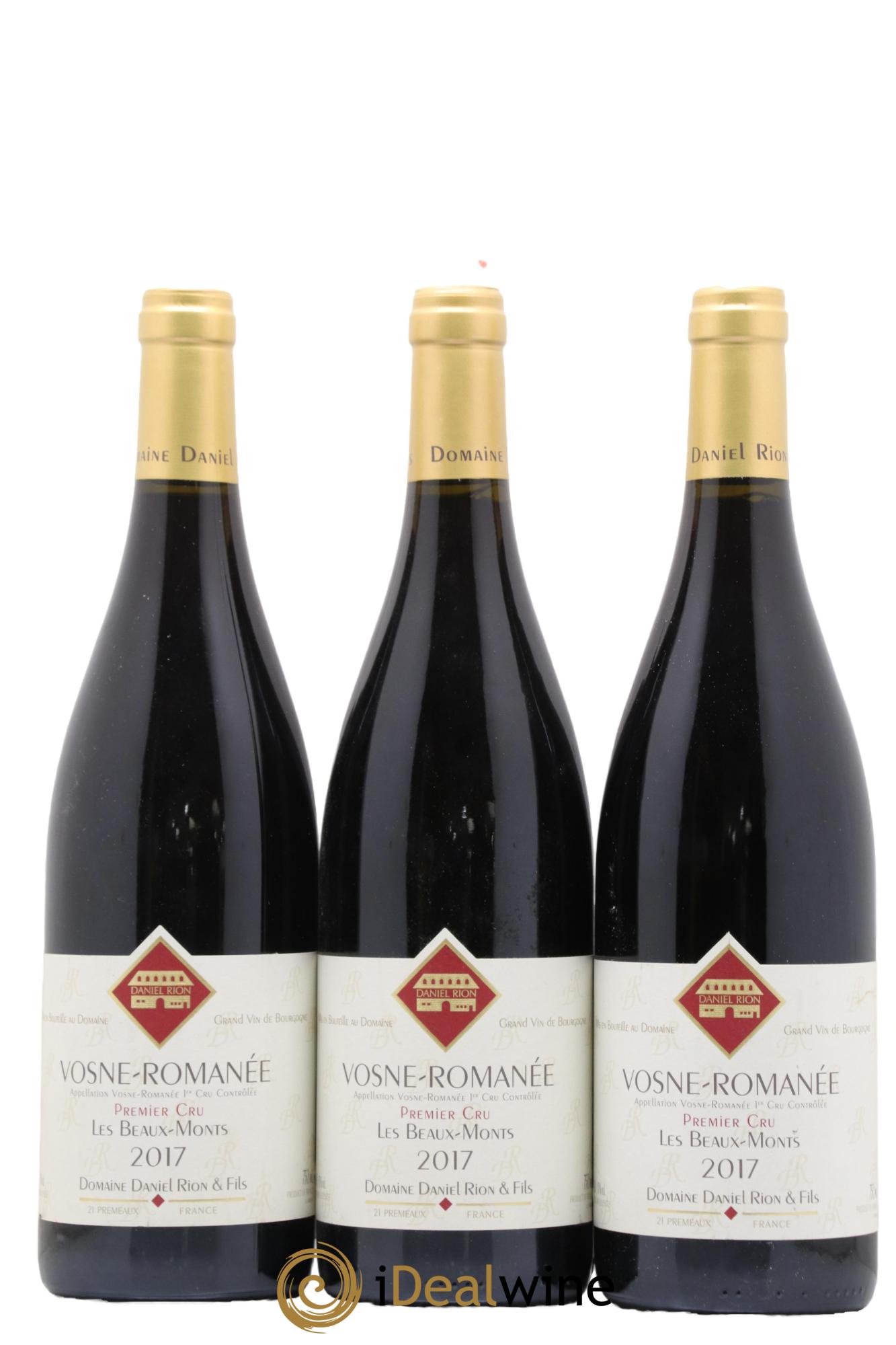 Vosne-Romanée 1er Cru Les Beaux Monts Daniel Rion 2017 - Lot de 3 bouteilles - 0
