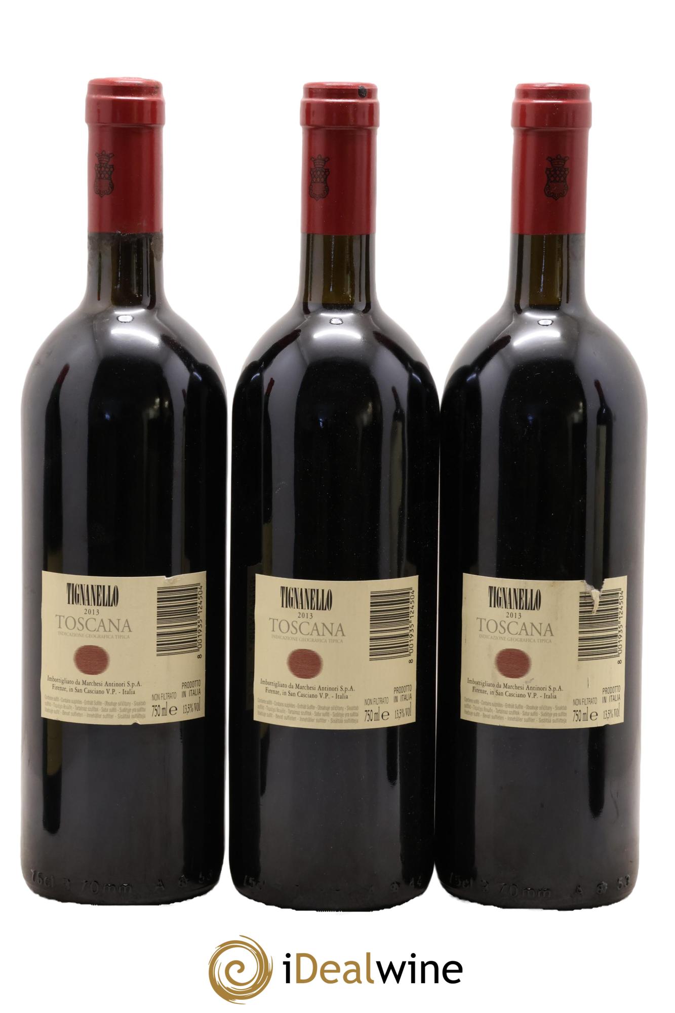 Toscana IGT Tignanello Tenuta Tignanello - Marchesi Antinori 2013 - Posten von 3 Flaschen - 1