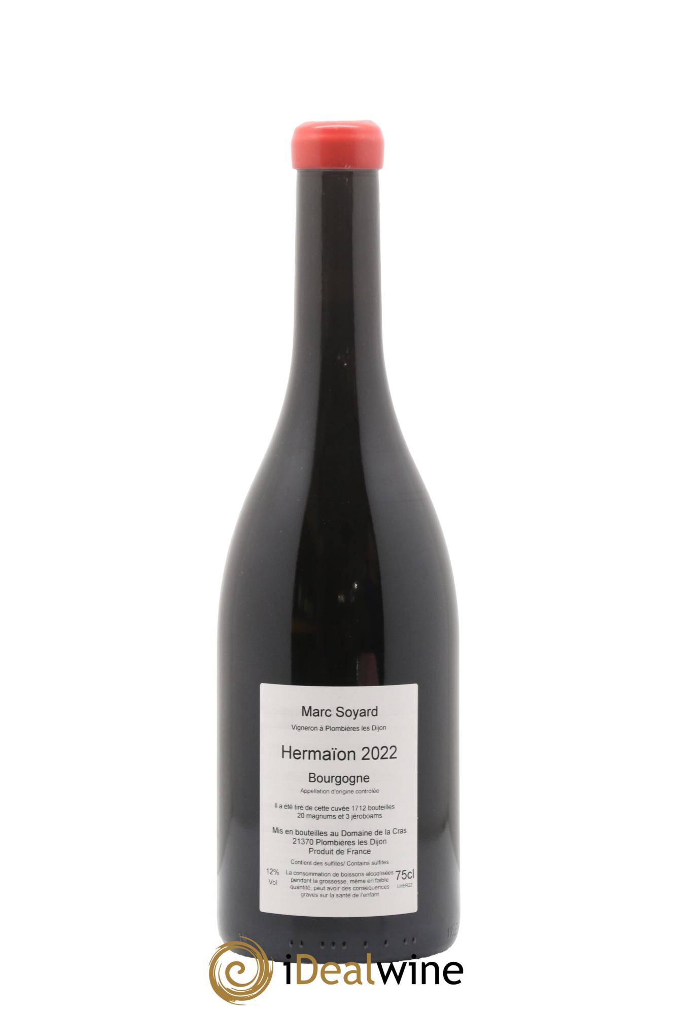 Bourgogne Hermaion Domaine de la Cras - Marc Soyard 2022 - Lot de 1 bouteille - 1
