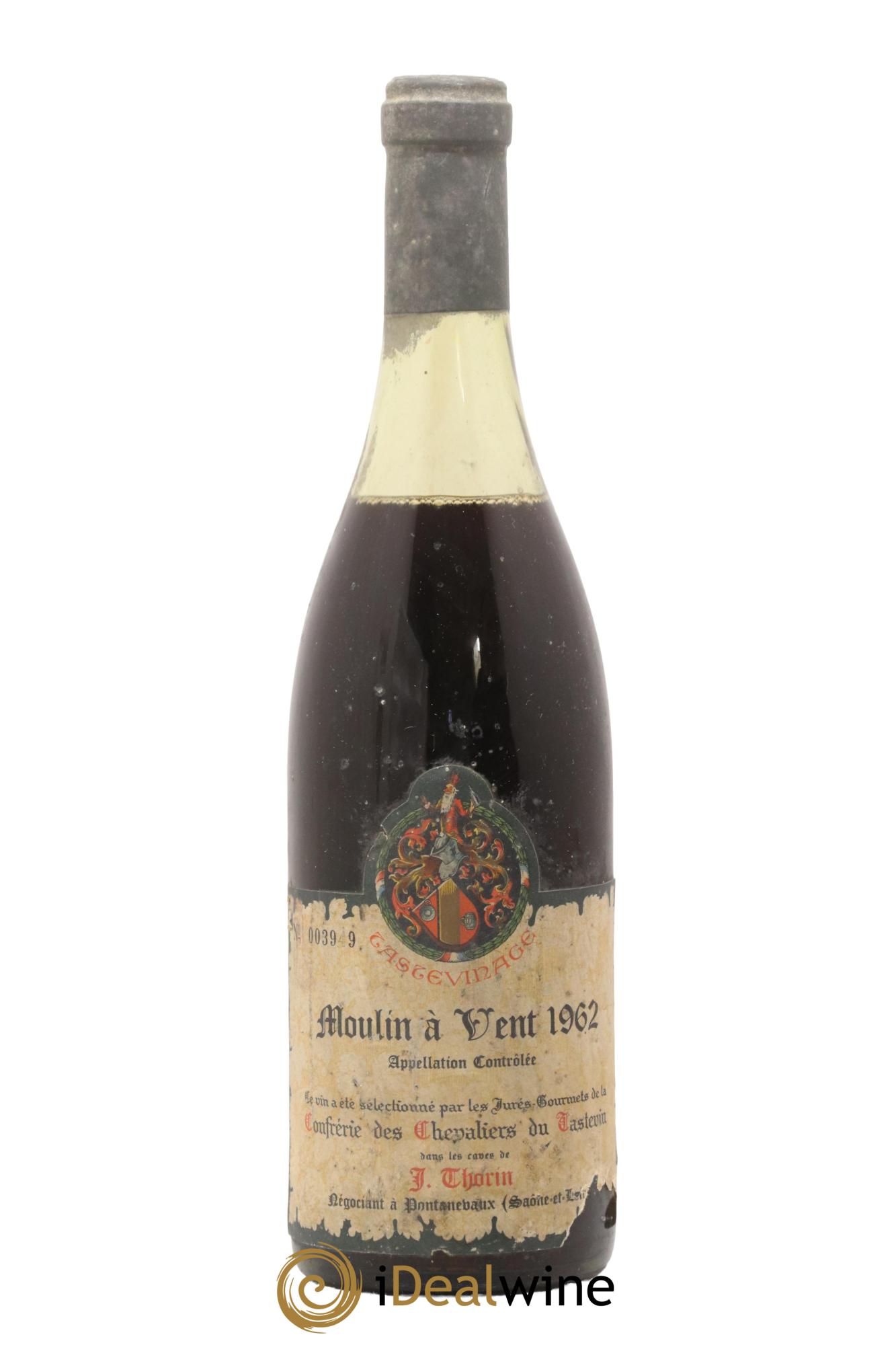 Moulin-à-Vent Tastevinage Domaine Thorin 1962 - Lot de 1 bouteille - 0