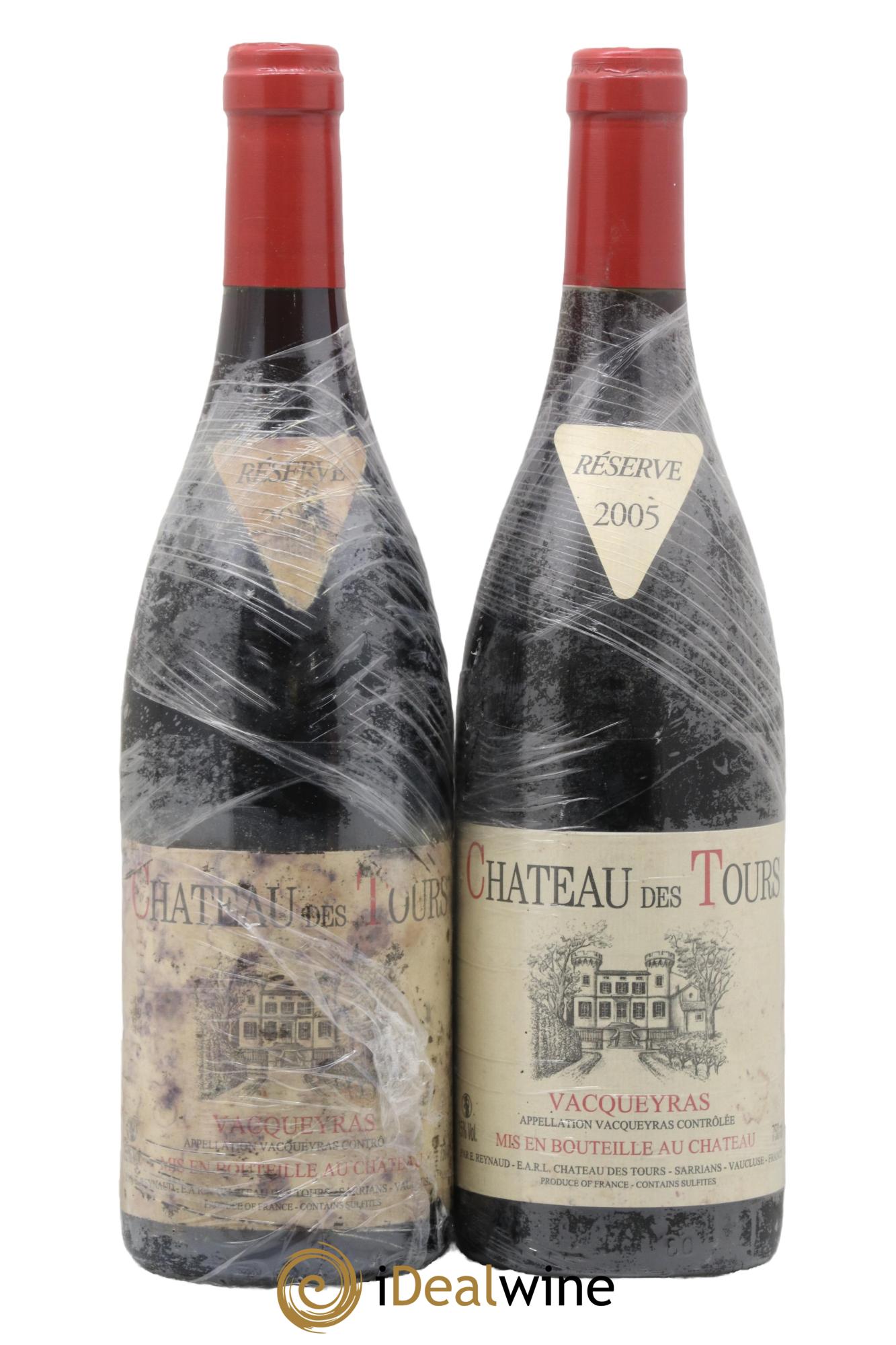 Vacqueyras Château des Tours Emmanuel Reynaud 2005 - Lot de 2 bouteilles - 0