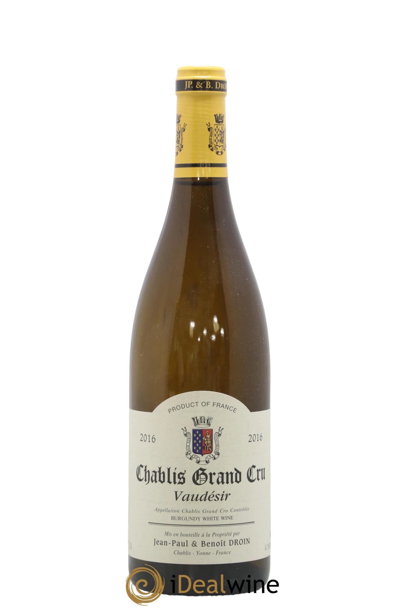 Chablis Grand Cru Vaudésir Jean-Paul & Benoît Droin (Domaine) 2016 - Lot de 1 bouteille - 0