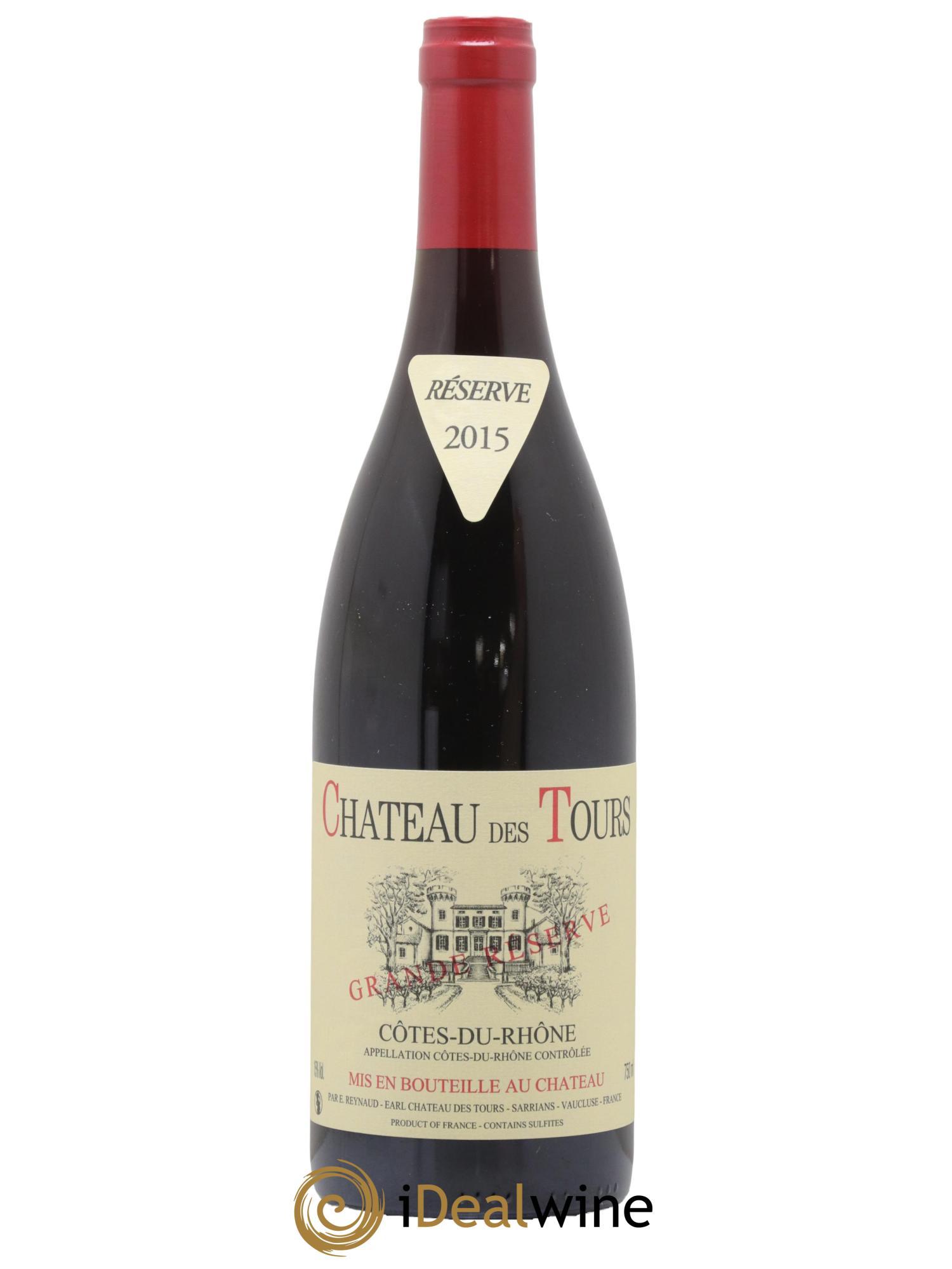 Côtes-du-Rhône Château des Tours Grande Réserve Emmanuel Reynaud 2015 - Lot de 1 bouteille - 0