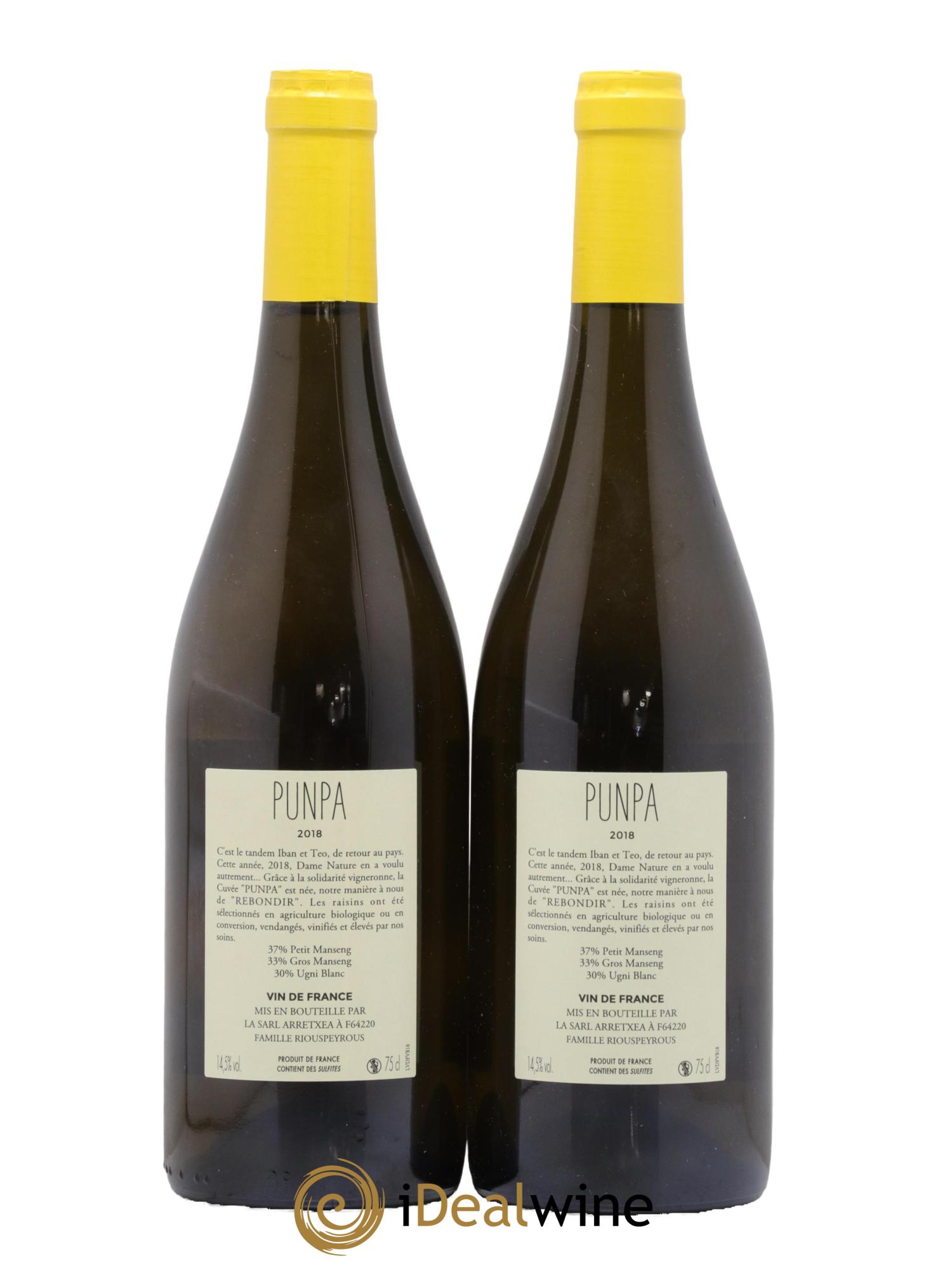 Vin de France Punpa Domaine Arretxea 2018 - Lot de 2 bouteilles - 1