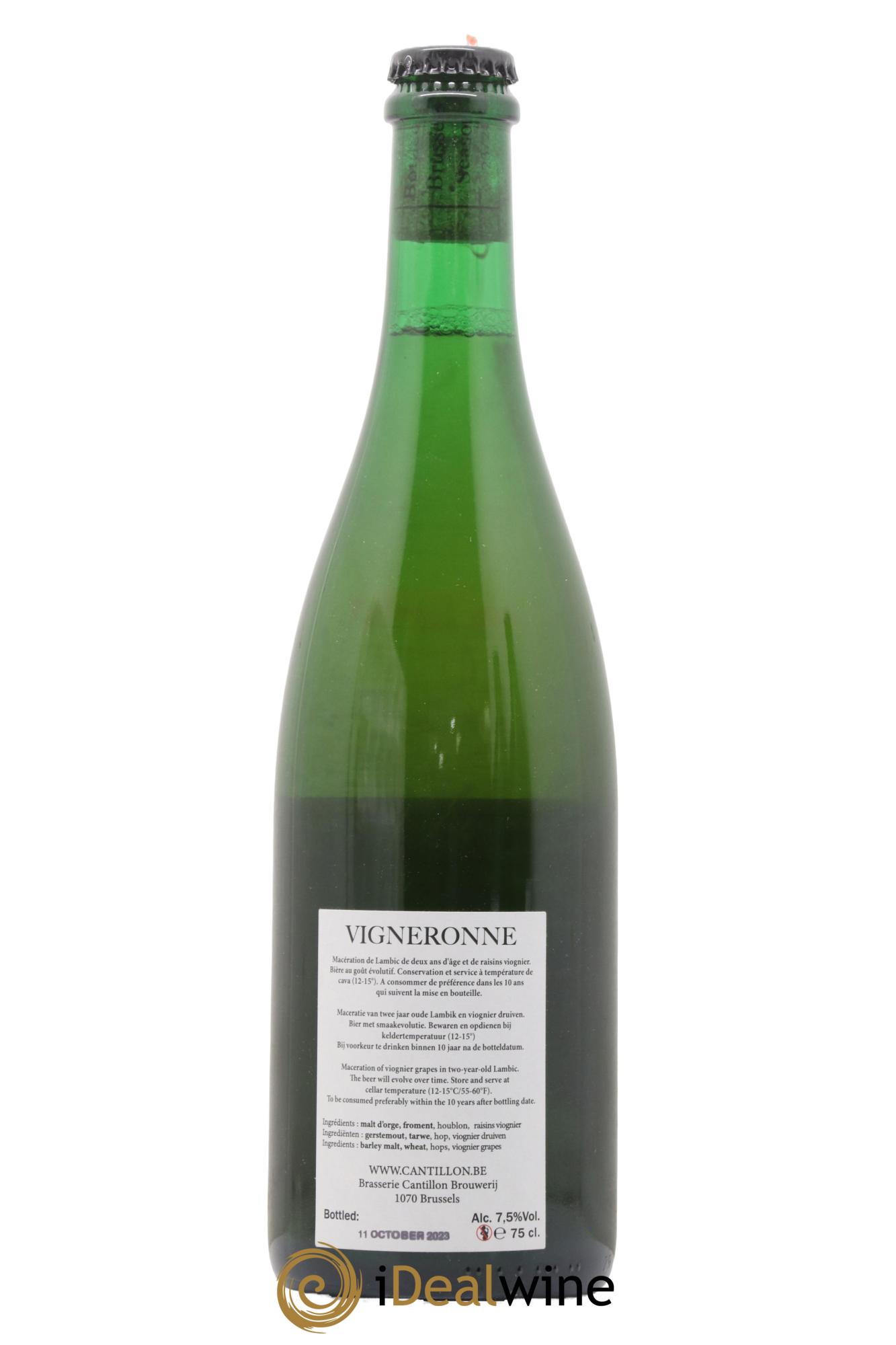 Bière Cuvée Vigneronne Geuze Cantillon embouteillé en 2023 - Lot de 1 bouteille - 1