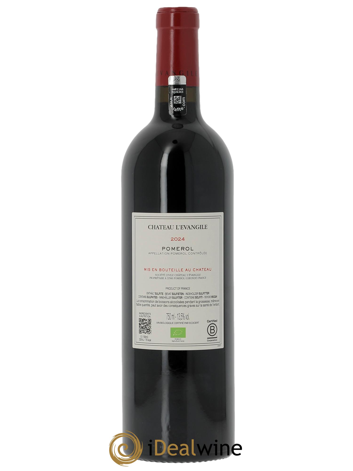 Château l' Évangile (CBO à partir de 3 bts) 2024 - Lote de 1 botella - 1