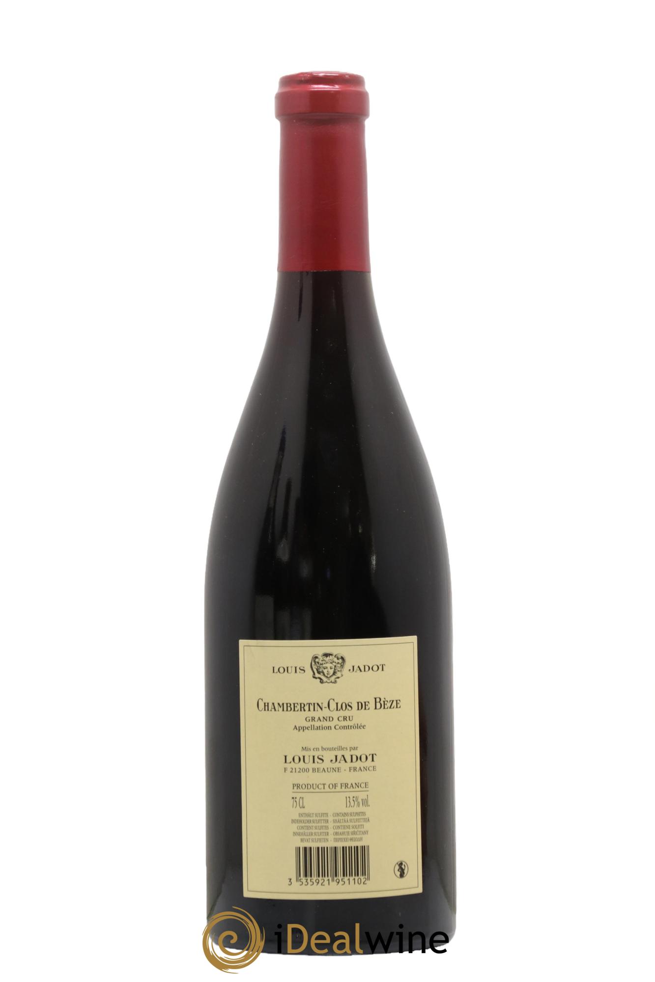 Chambertin Clos de Bèze Grand Cru Domaine Louis Jadot 2012 - Lot de 1 bouteille - 1