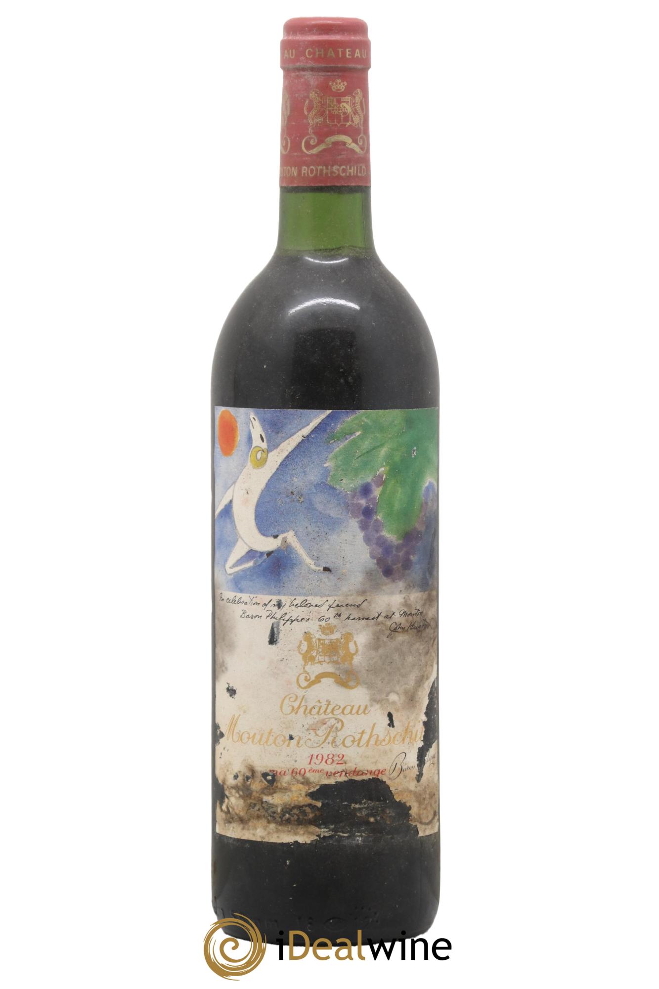 Château Mouton Rothschild 1er Grand Cru Classé 1982 - Lot de 1 bouteille - 0