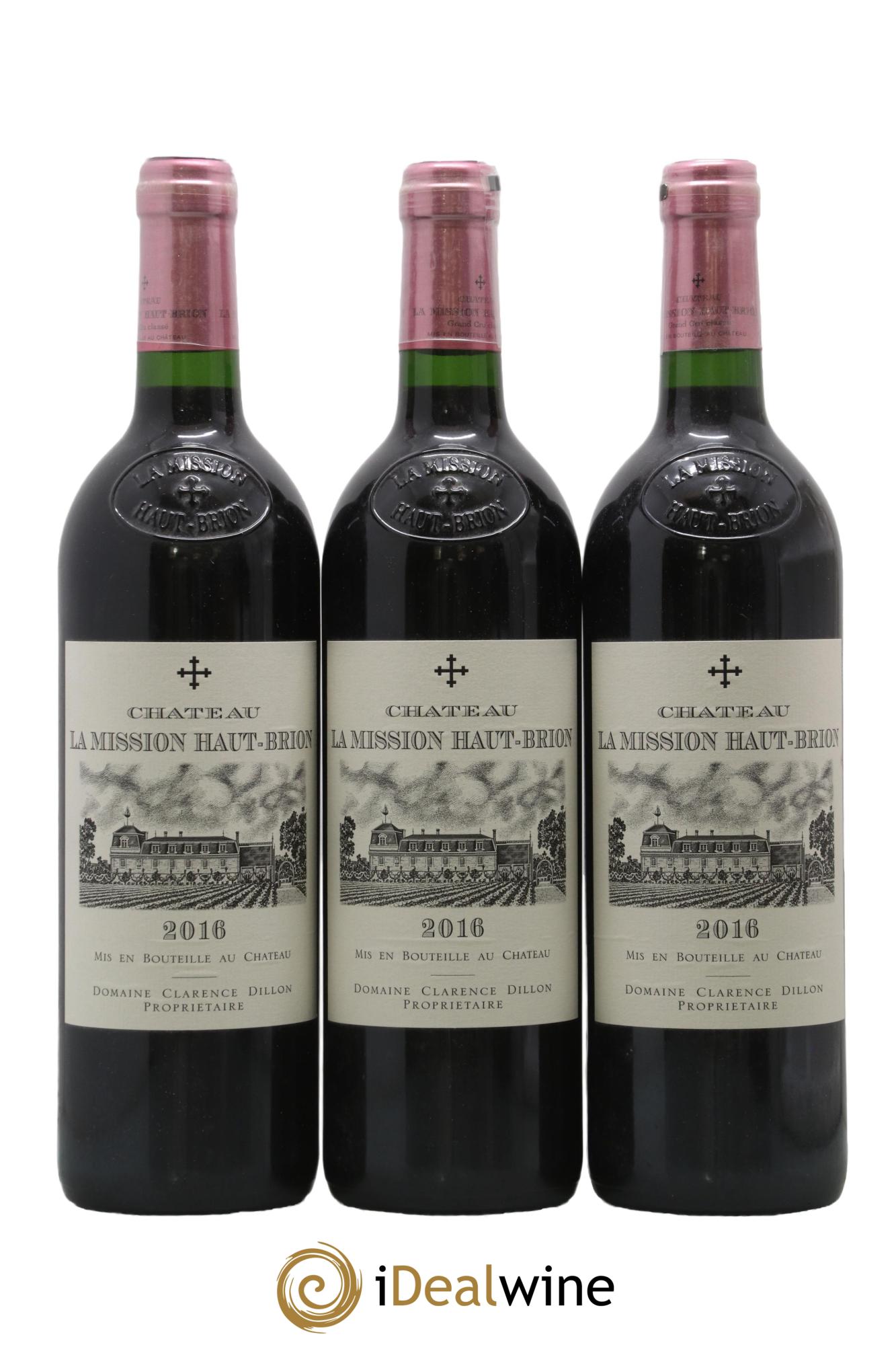 Château la Mission Haut-Brion Cru Classé de Graves 2016 - Lot of 3 bottles - 0