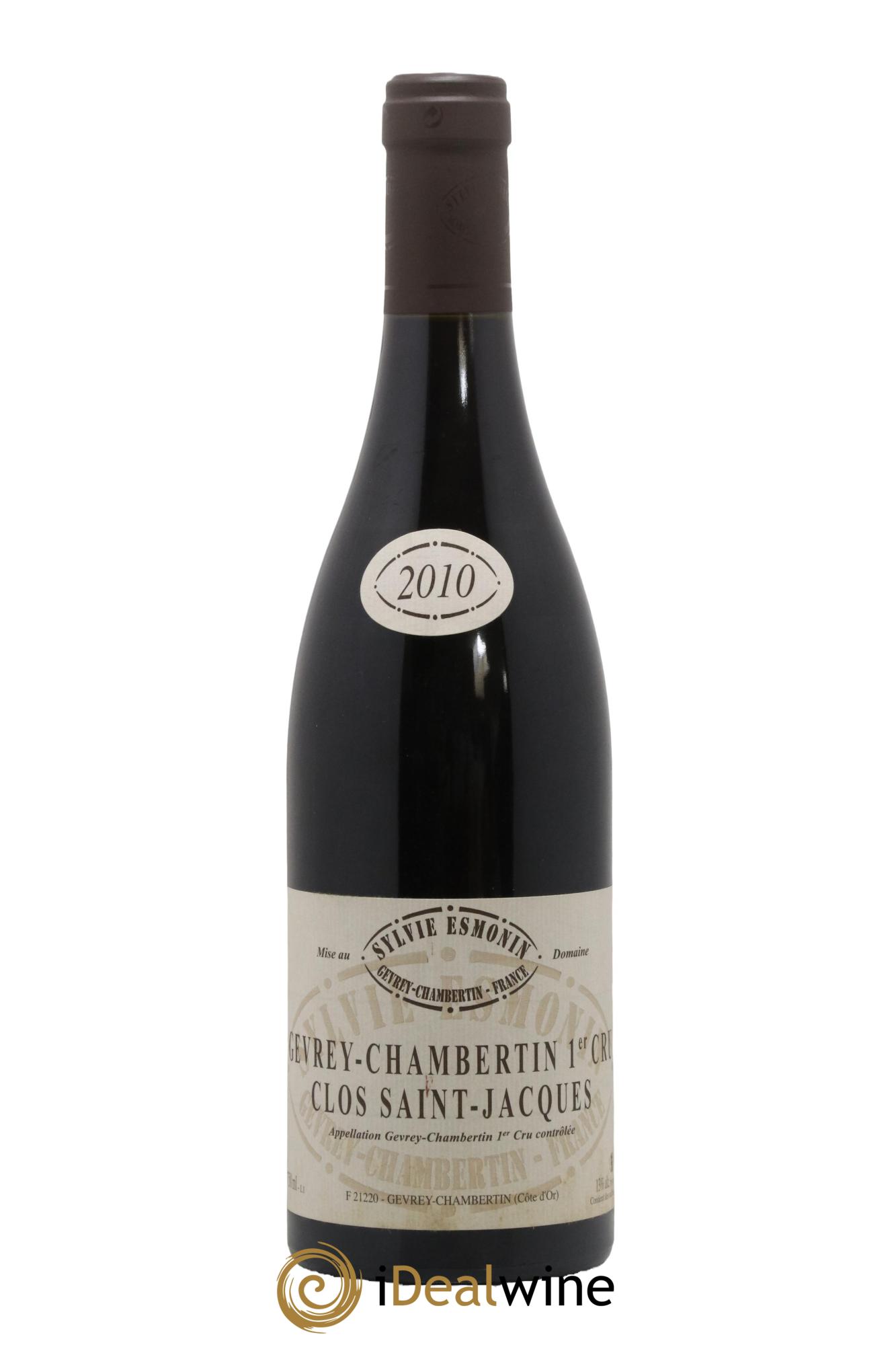 Gevrey-Chambertin 1er Cru Clos Saint Jacques Sylvie Esmonin 2010 - Lot de 1 bouteille - 0