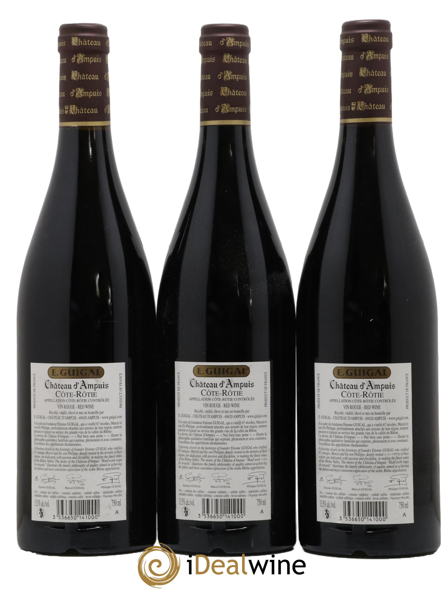 Côte-Rôtie Château d'Ampuis Guigal 2010 - Lot of 3 bottles - 1