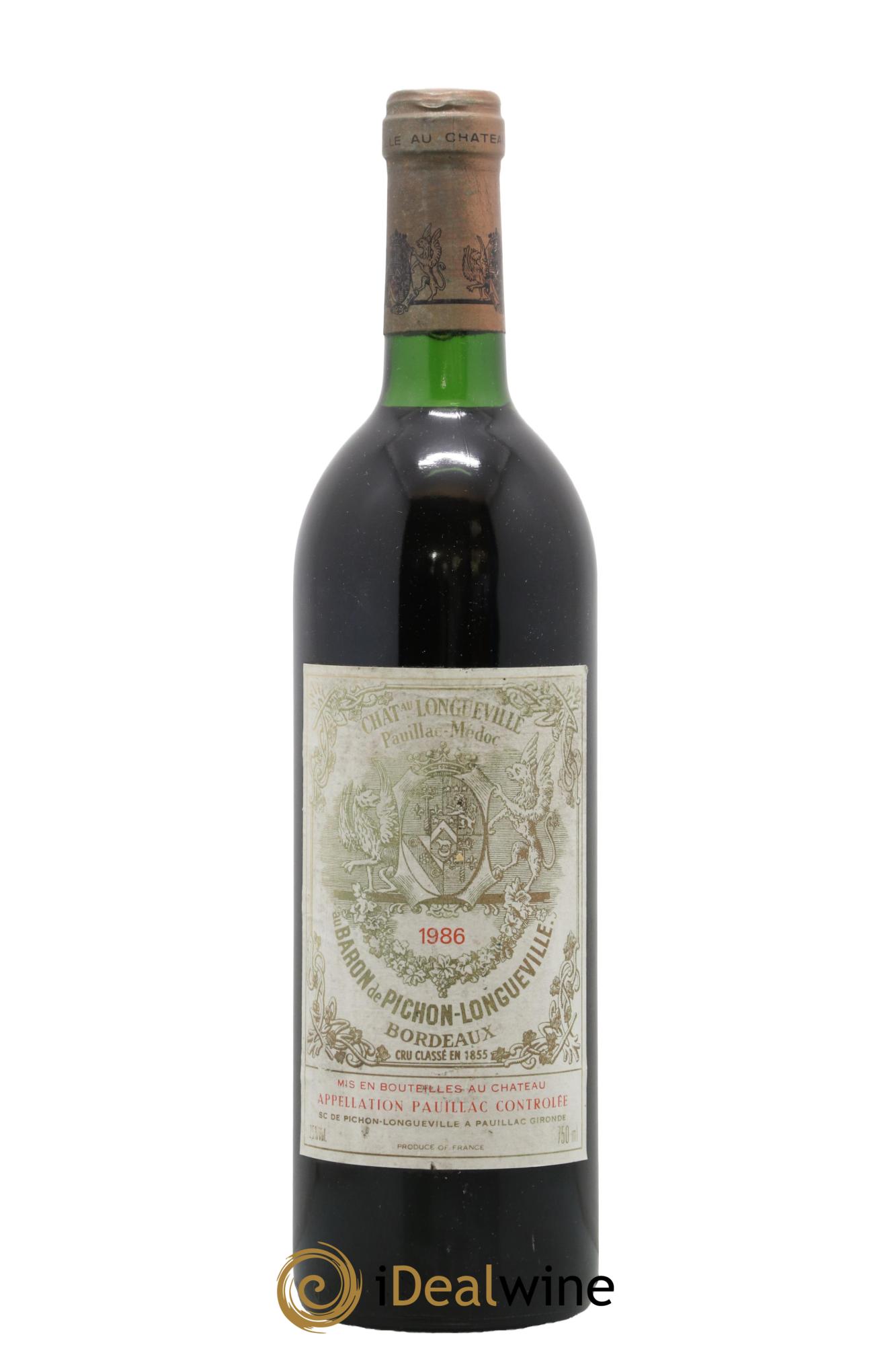 Pichon Longueville Baron 2ème Grand Cru Classé 1986 - Lot de 1 bouteille - 0