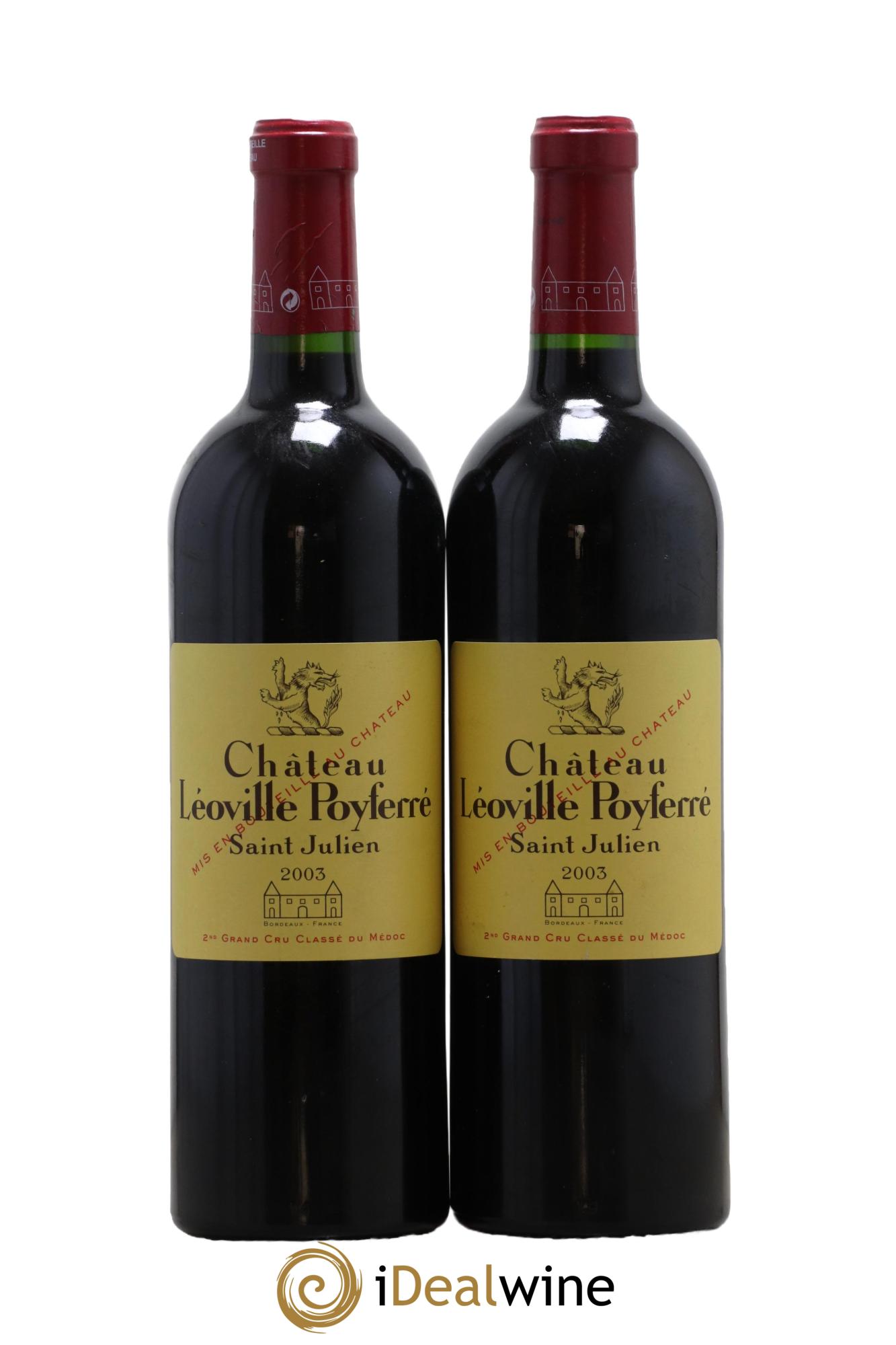 Château Léoville Poyferré 2ème Grand Cru Classé 2003 - Posten von 2 Flaschen - 0