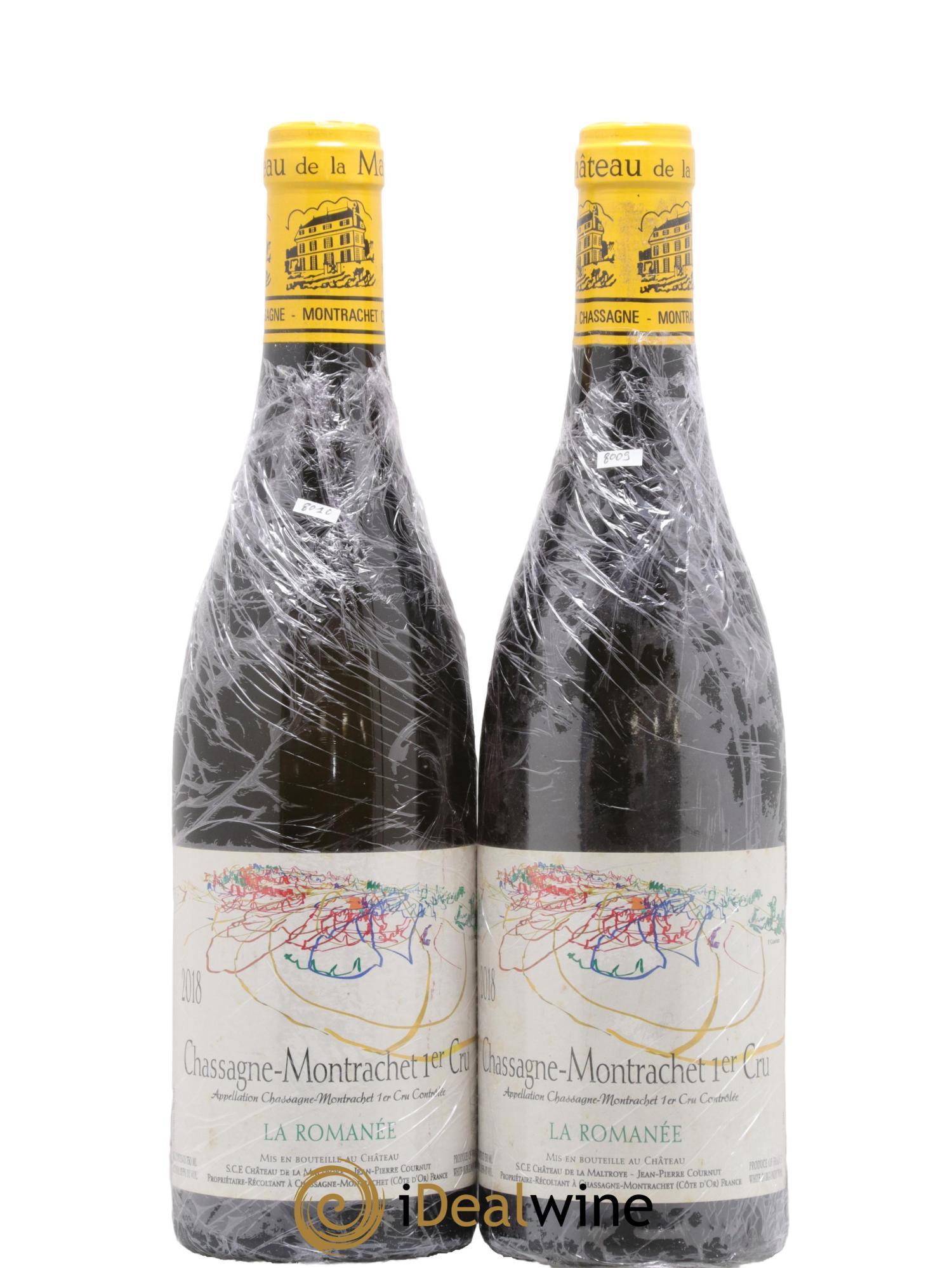 Chassagne-Montrachet 1er Cru La Romanée Château de la Maltroye 2018 - Lot of 2 bottles - 0