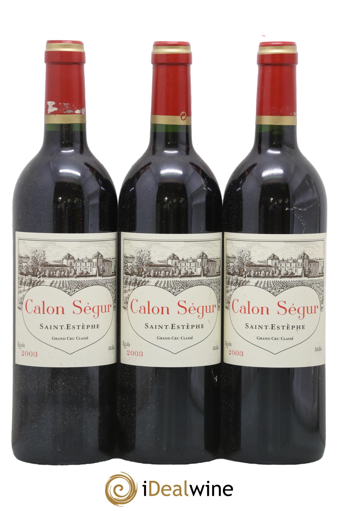 Château Calon Ségur 3ème Grand Cru Classé 2003 - Lot of 3 bottles - 0