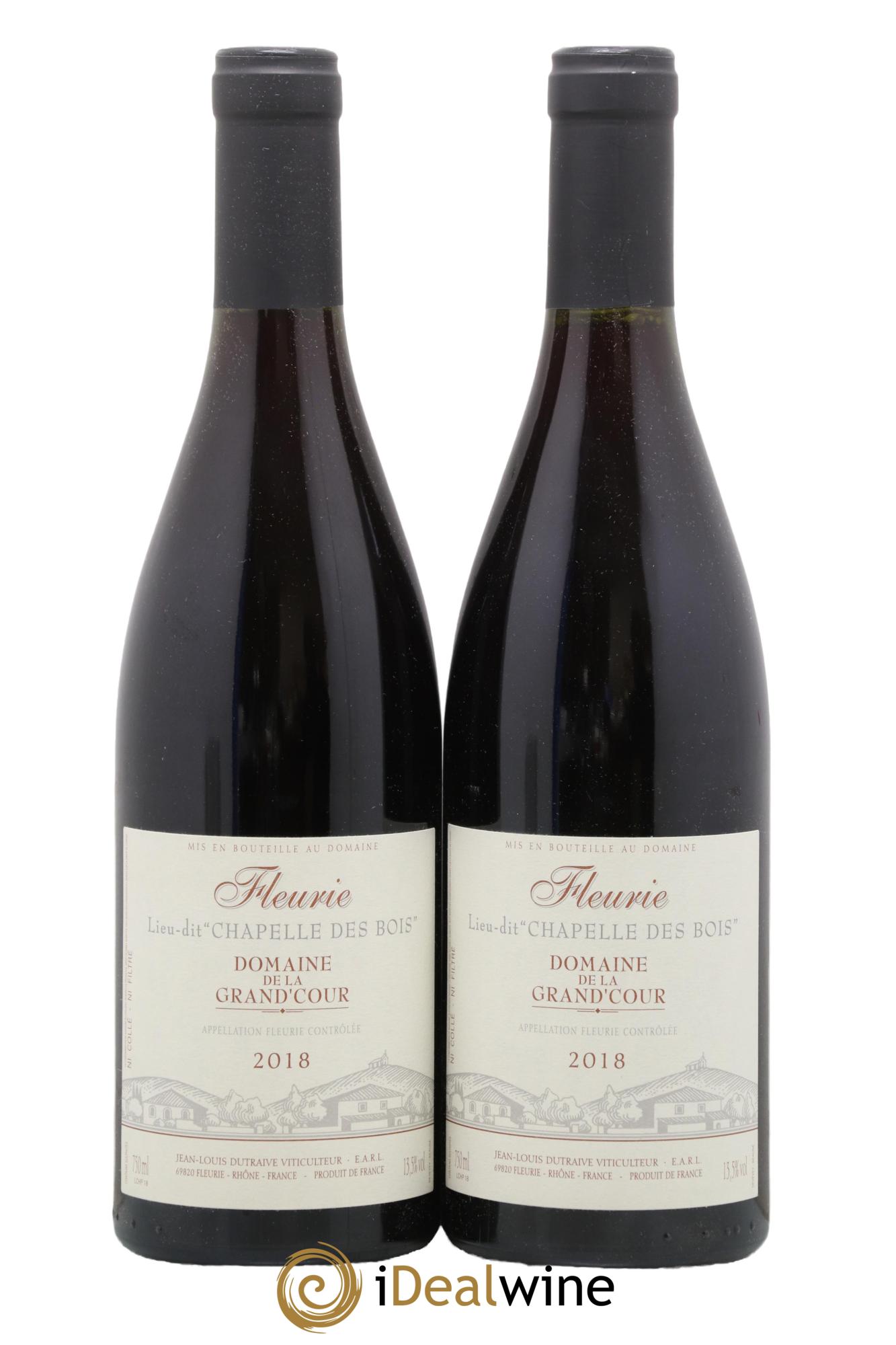 Fleurie Chapelle des bois Grand'cour (Domaine de la) - Jean-Louis Dutraive 2018 - Lot de 2 bouteilles - 0