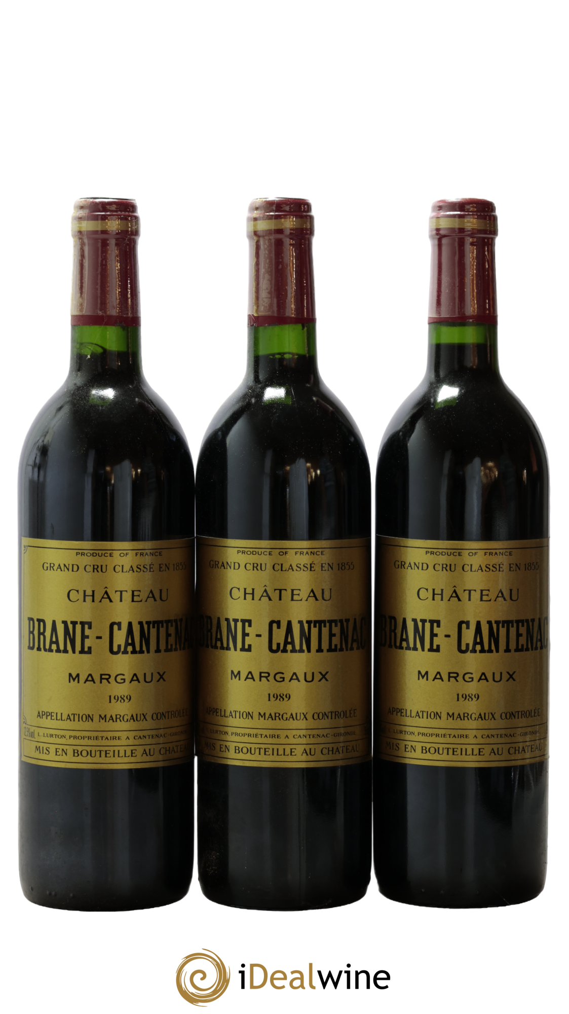 Château Brane Cantenac 2ème Grand Cru Classé 1989 - Lotto di 3 bottiglie - 0