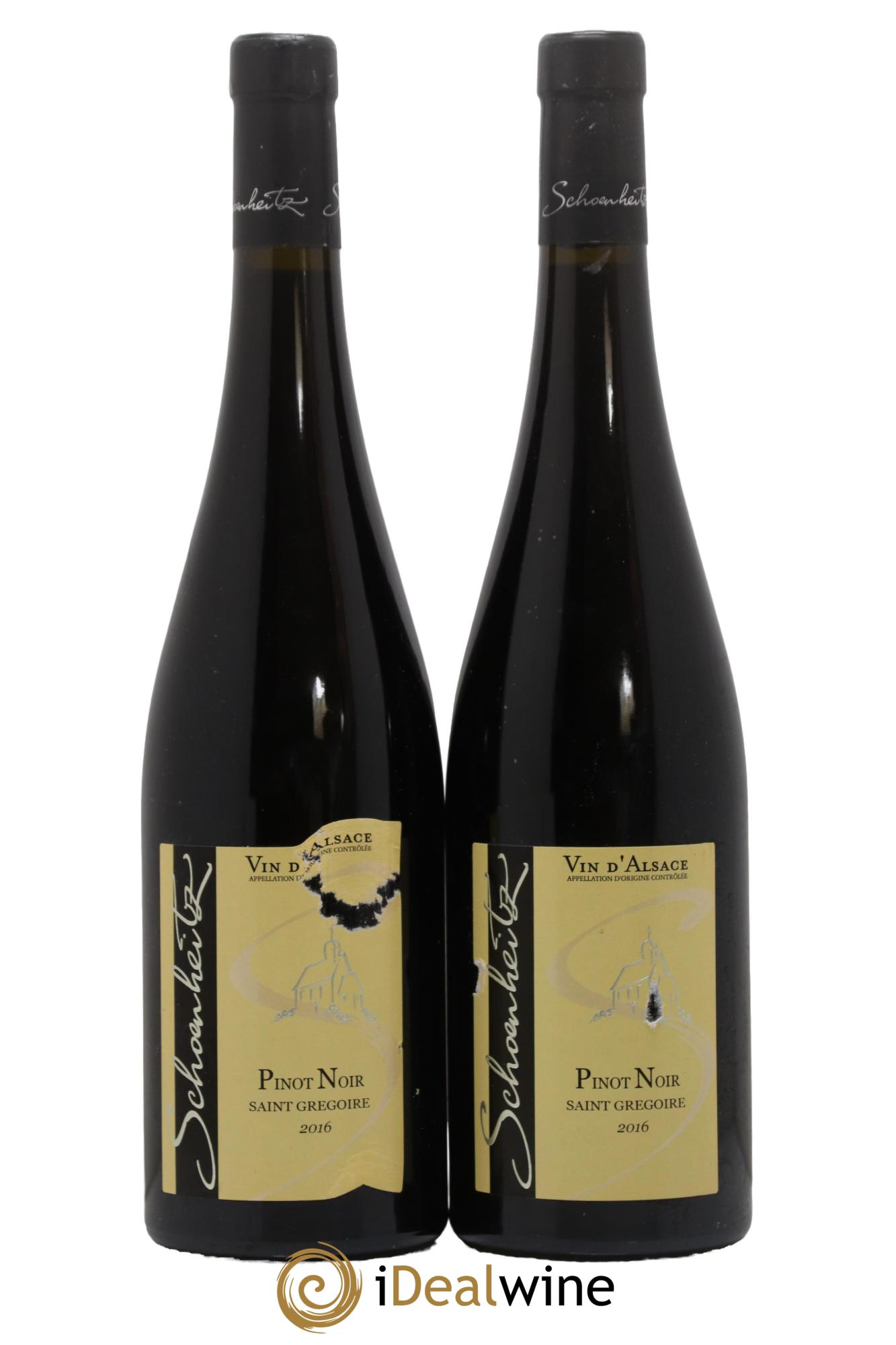 Alsace Pinot Noir Saint Gregoire Domaine Schoenheitz 2016 - Lot de 2 bouteilles - 0