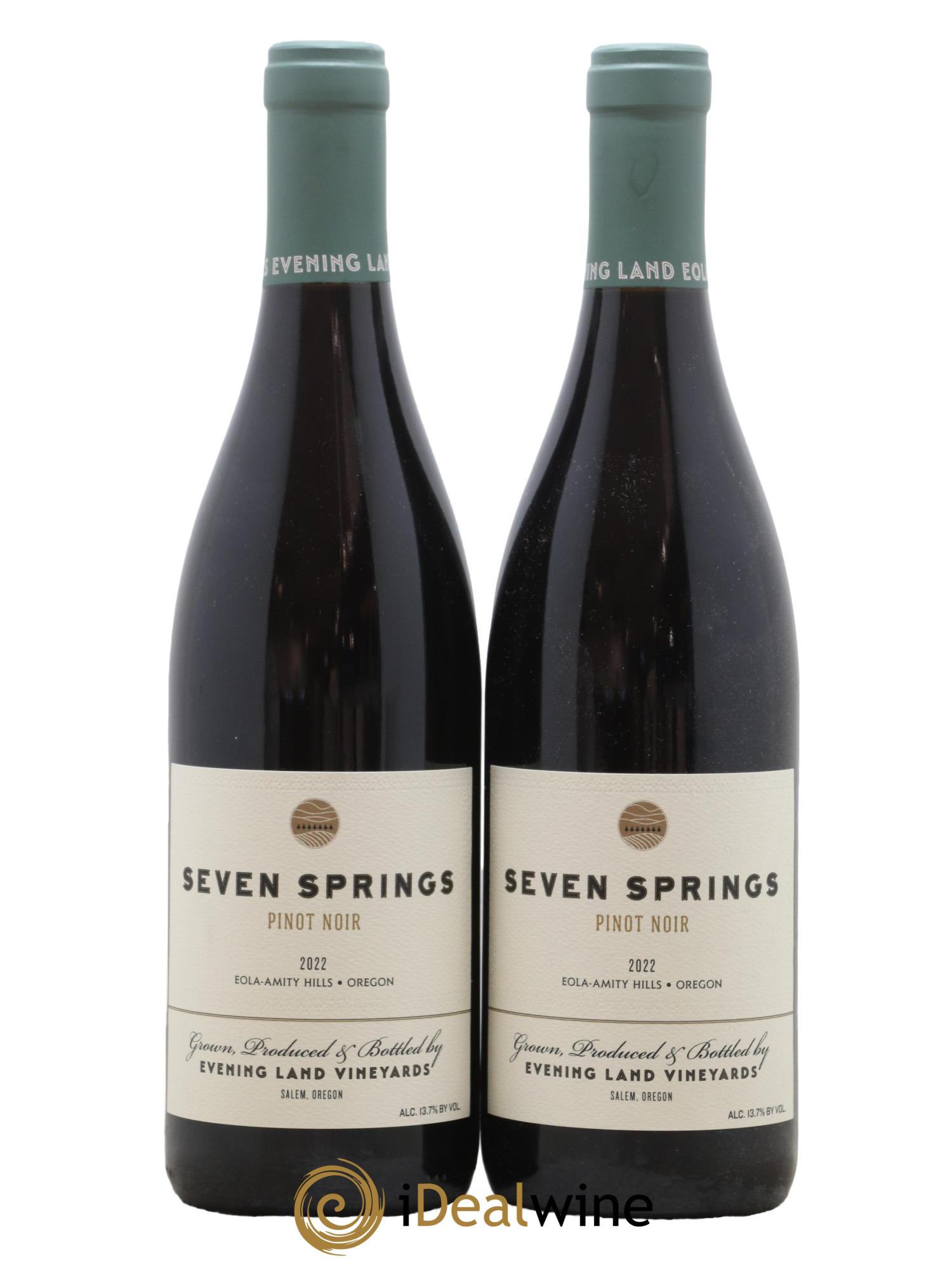 Eola-Amity Hills Seven Springs Pinot Noir Evening Land - Rajat Parr 2022 - Lot de 2 bouteilles - 0