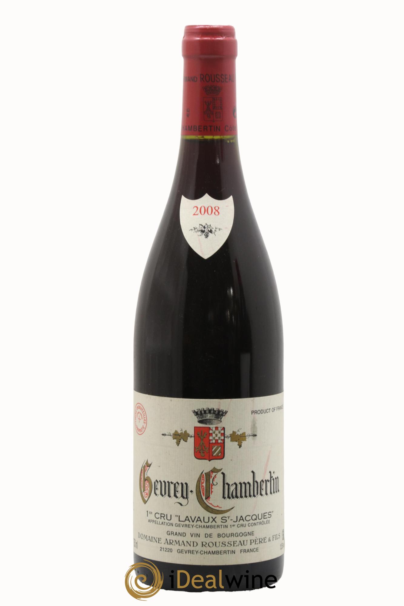 Gevrey-Chambertin 1er Cru Lavaux Saint Jacques Armand Rousseau (Domaine) 2008 - Posten von 1 Flasche - 0