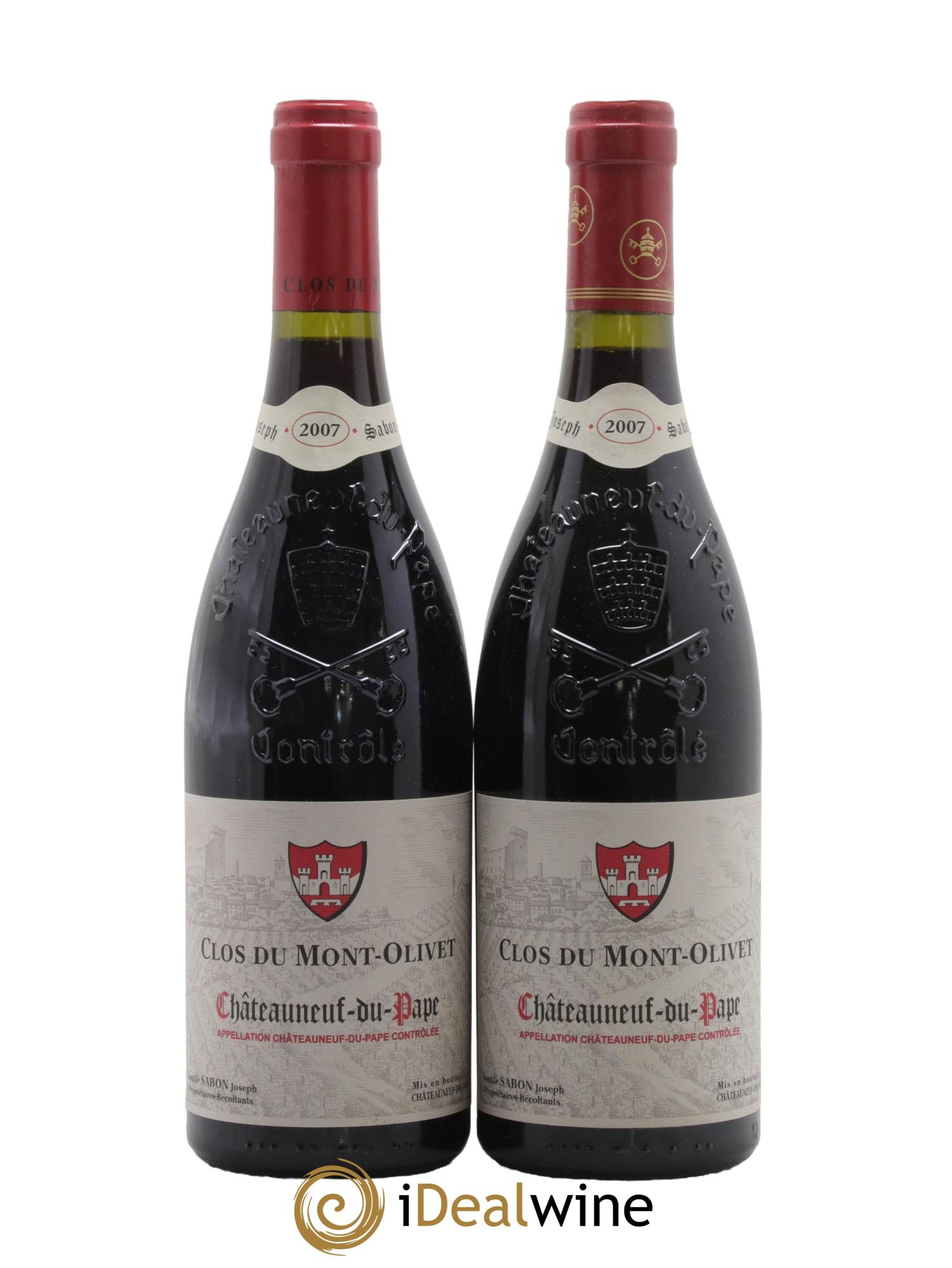 Châteauneuf-du-Pape Clos du Mont-Olivet 2007 - Lot de 2 bouteilles - 0