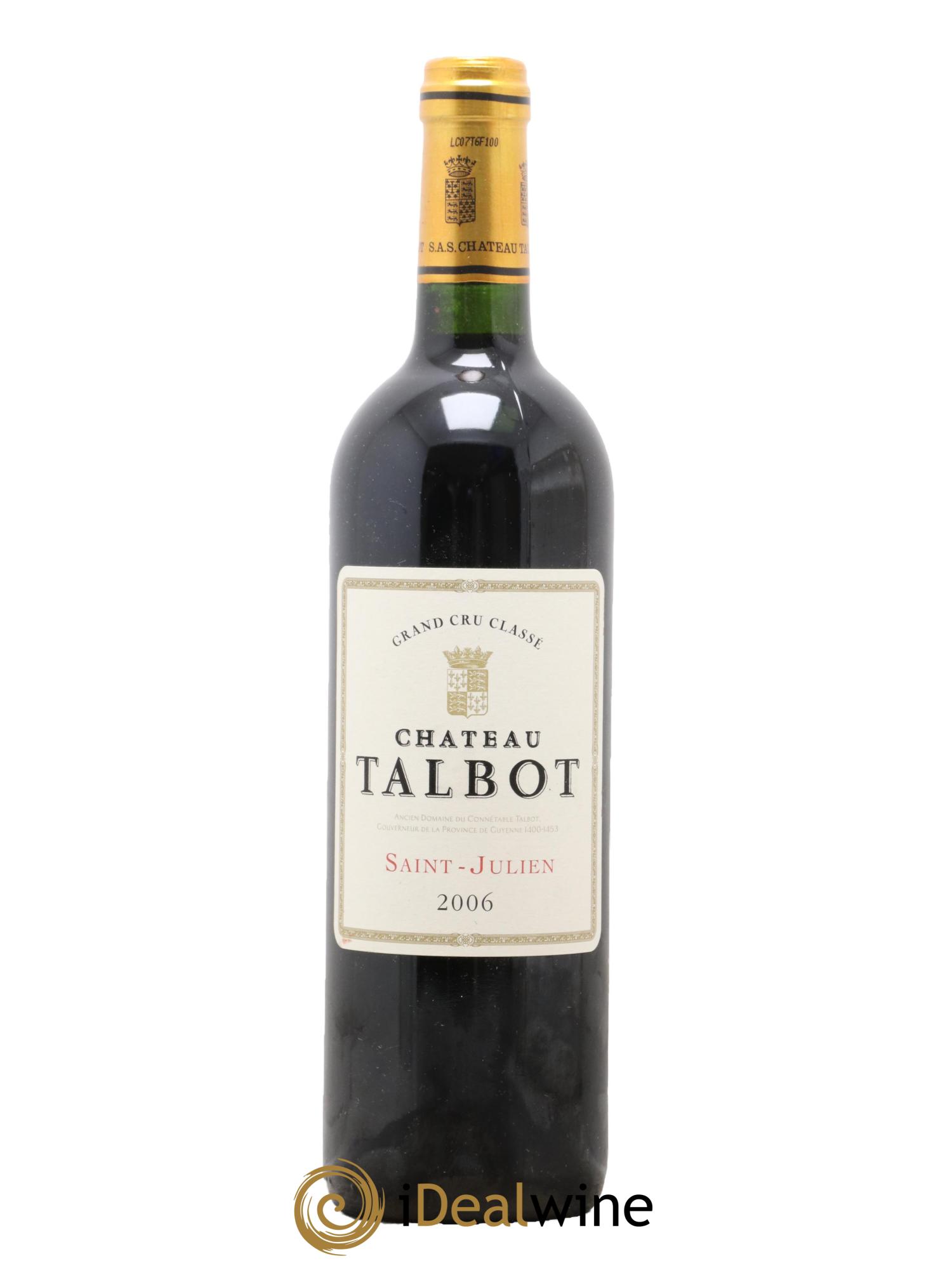 Château Talbot 4ème Grand Cru Classé 2006 - Lot de 1 bouteille - 0