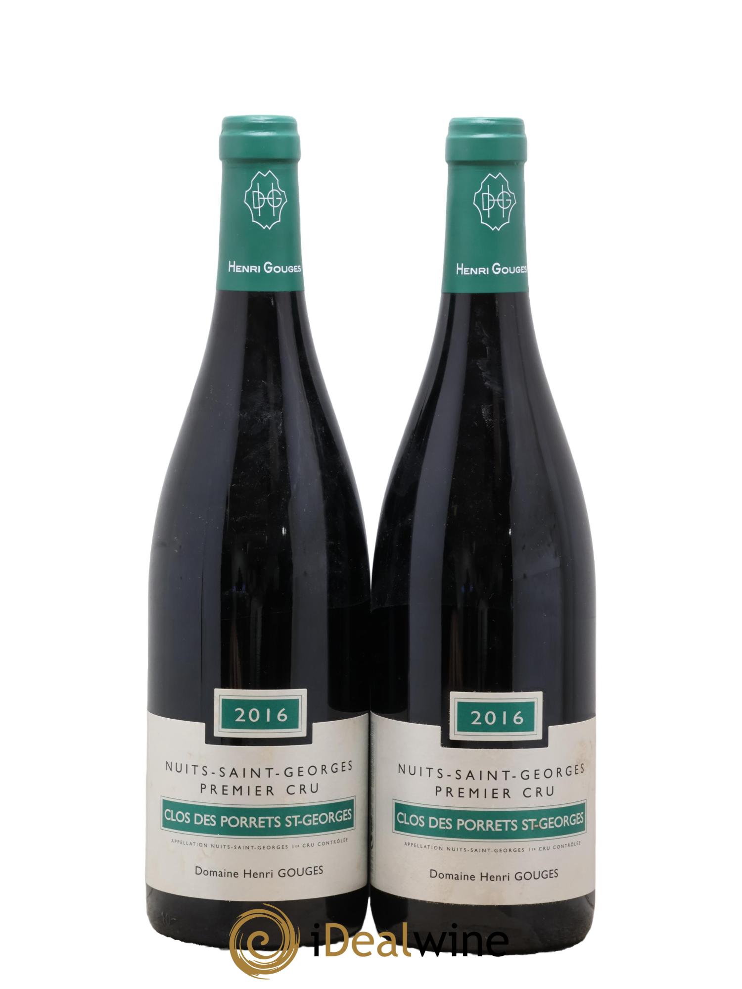 Nuits-Saint-Georges 1er Cru Clos des Porrets St Georges Henri Gouges 2016 - Lotto di 2 bottiglie - 0