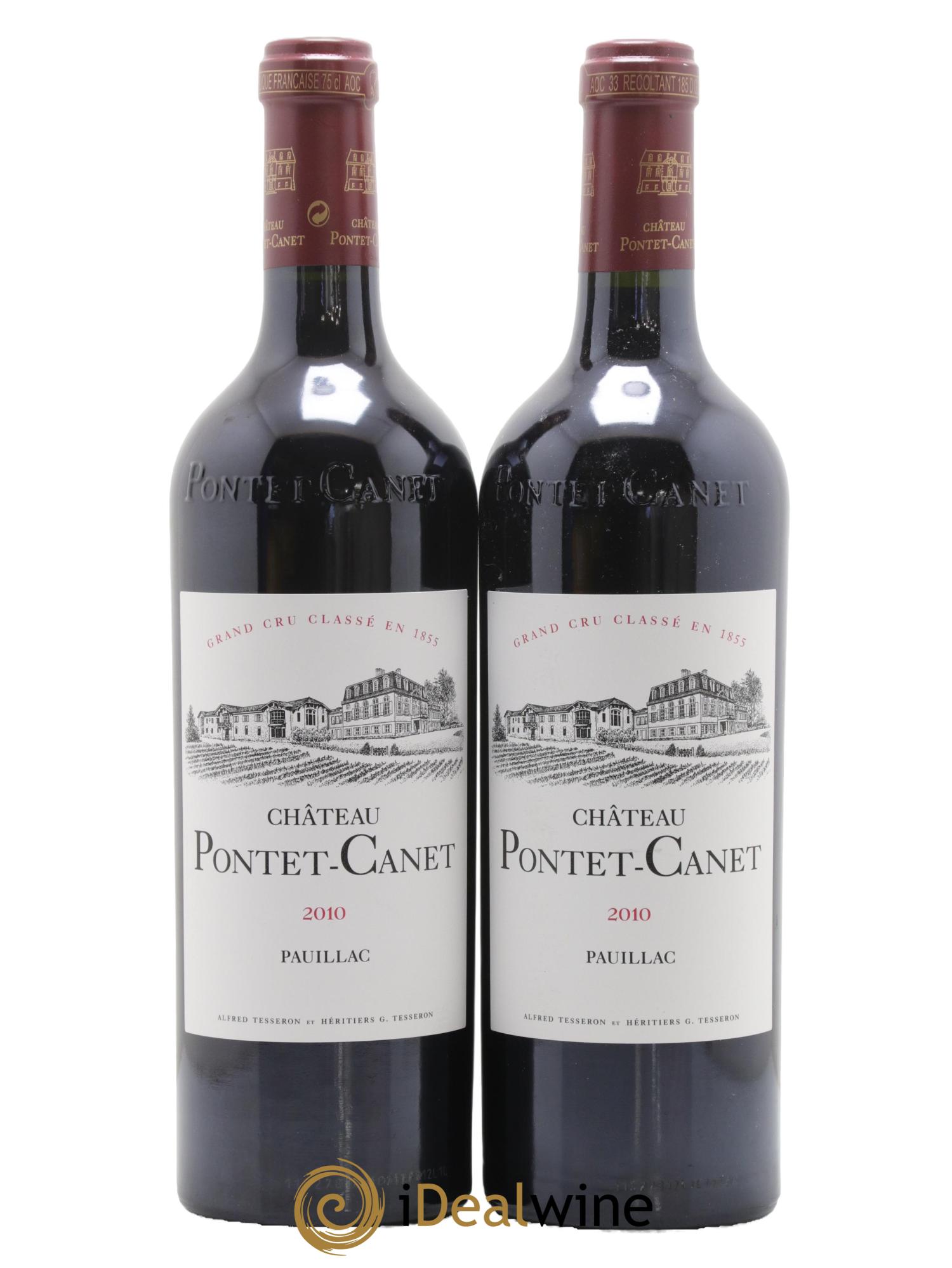 Château Pontet Canet 5ème Grand Cru Classé 2010 - Lot de 2 bouteilles - 0