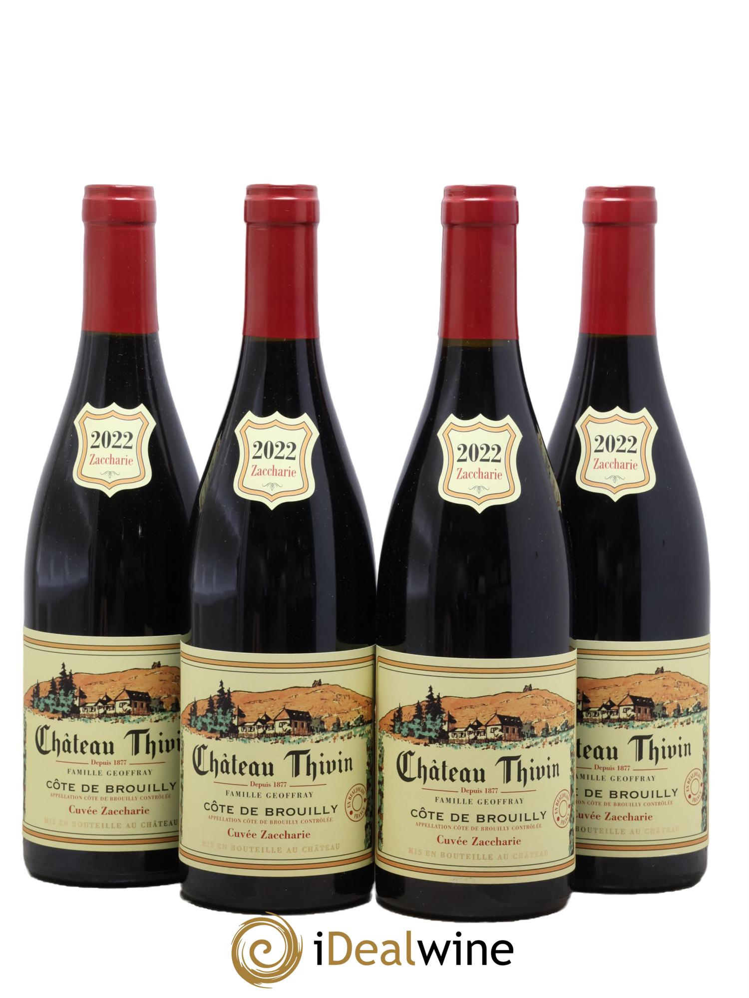 Côte de Brouilly Cuvée Zaccharie Château Thivin 2022 - Lotto di 4 bottiglie - 0