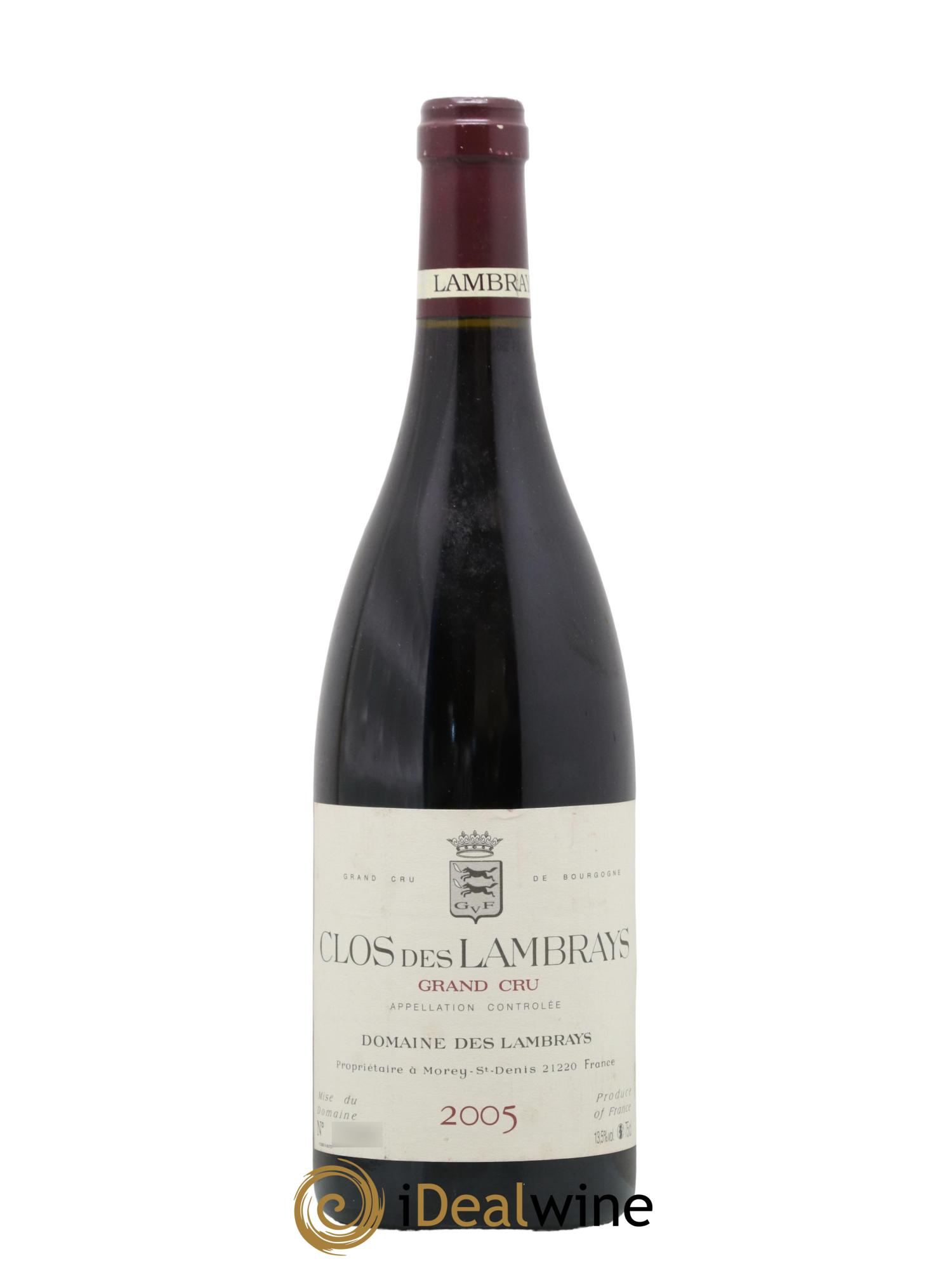 Clos des Lambrays Grand Cru Domaine des Lambrays 2005 - Lot de 1 bouteille - 0