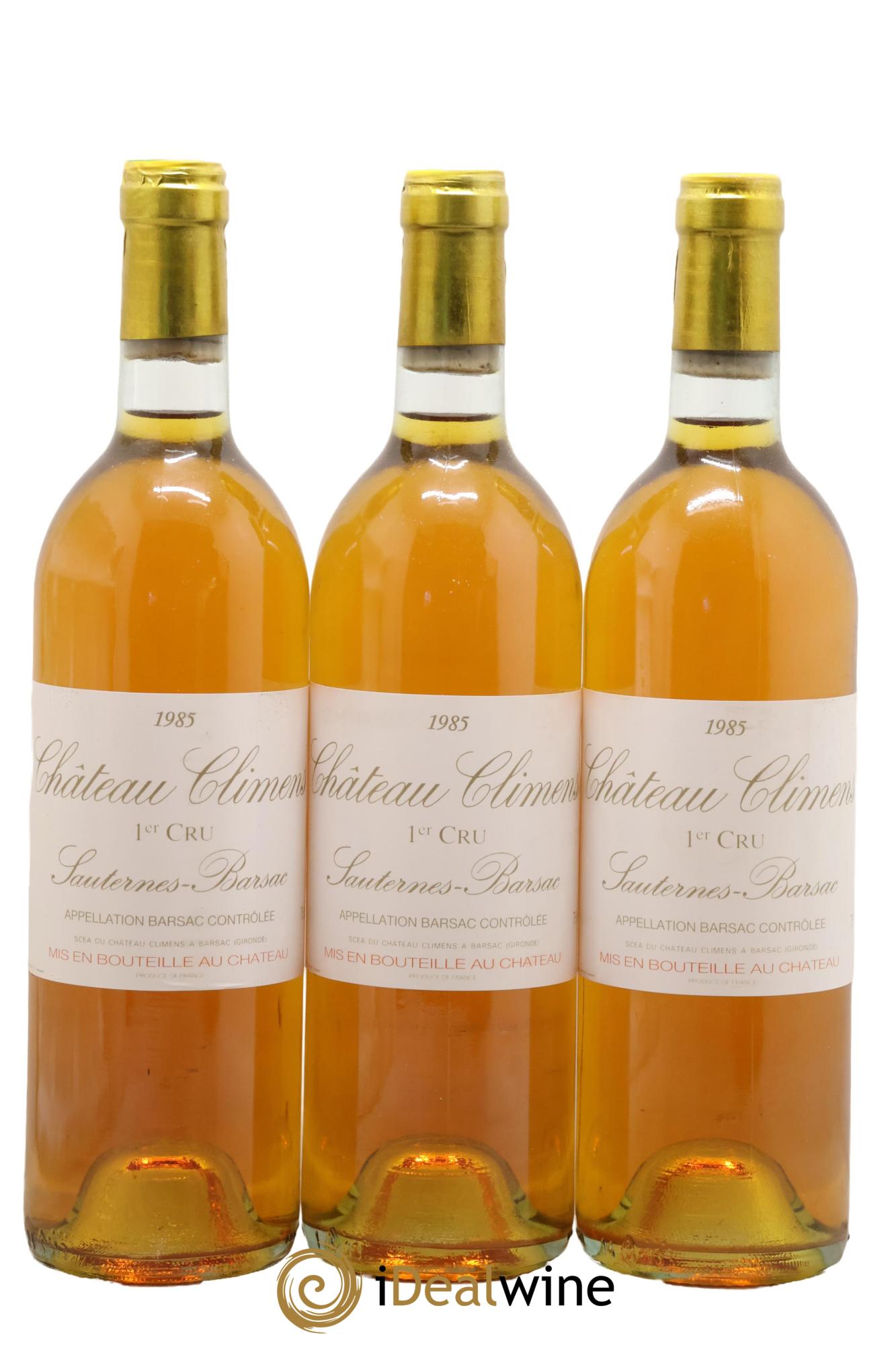 Château Climens 1er Grand Cru Classé 1985 - Lotto di 3 bottiglie - 0