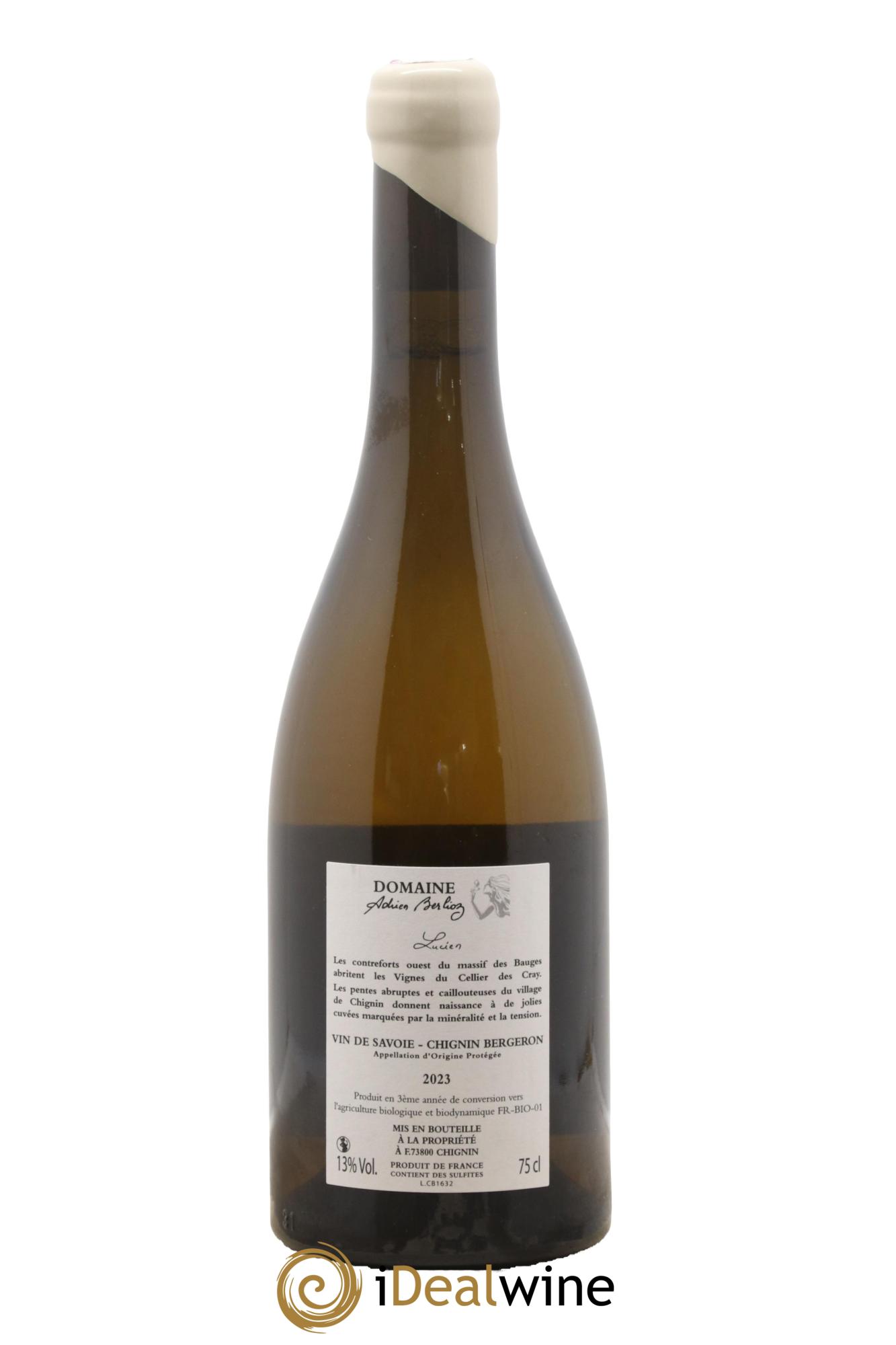 Vin de Savoie Chignin-Bergeron Lucien Adrien Berlioz 2023 - Posten von 1 Flasche - 1