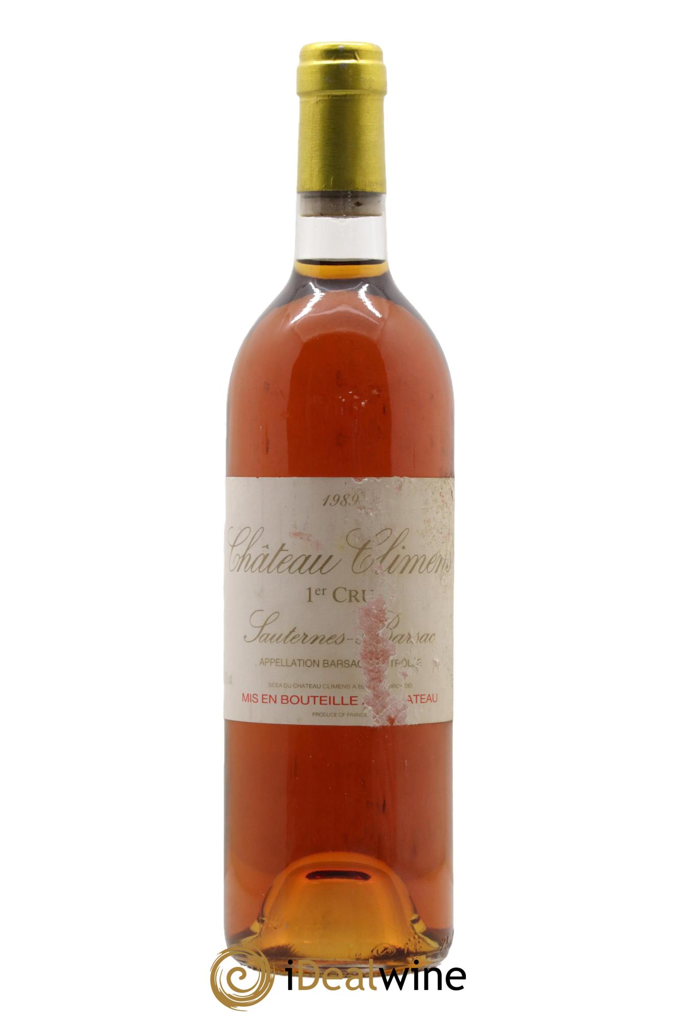 Château Climens 1er Grand Cru Classé 1989 - Lot de 1 bouteille - 0