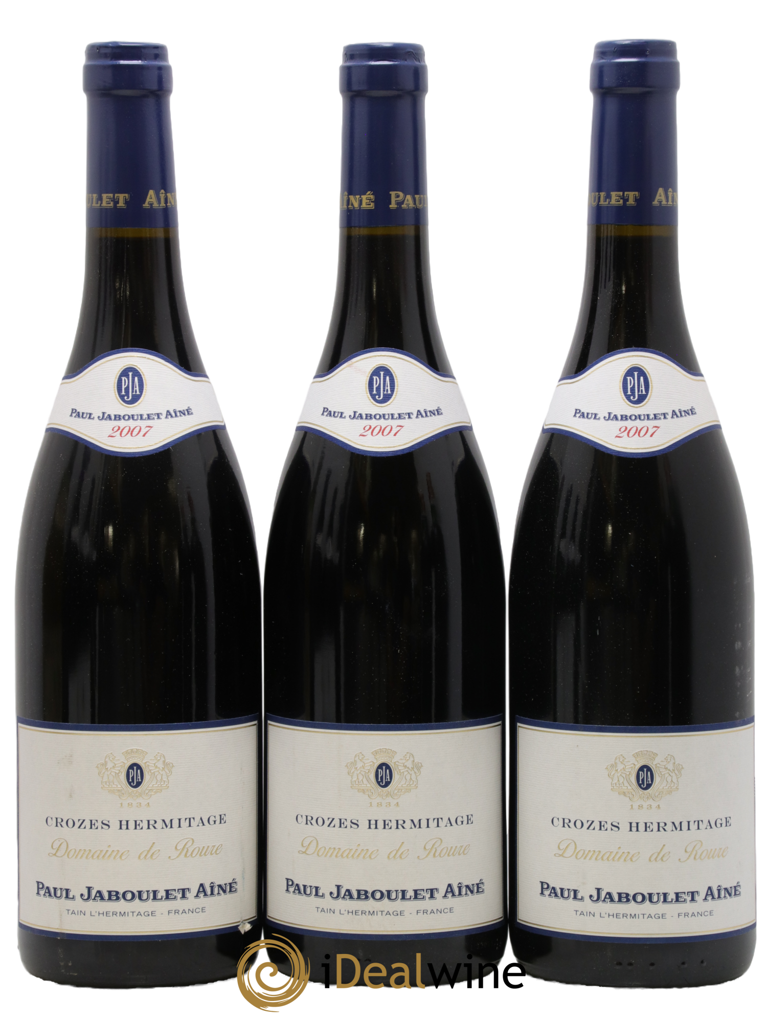 Crozes-Hermitage Domaine de Roure Paul Jaboulet Ainé 2007 - Lot of 3 bottles - 0