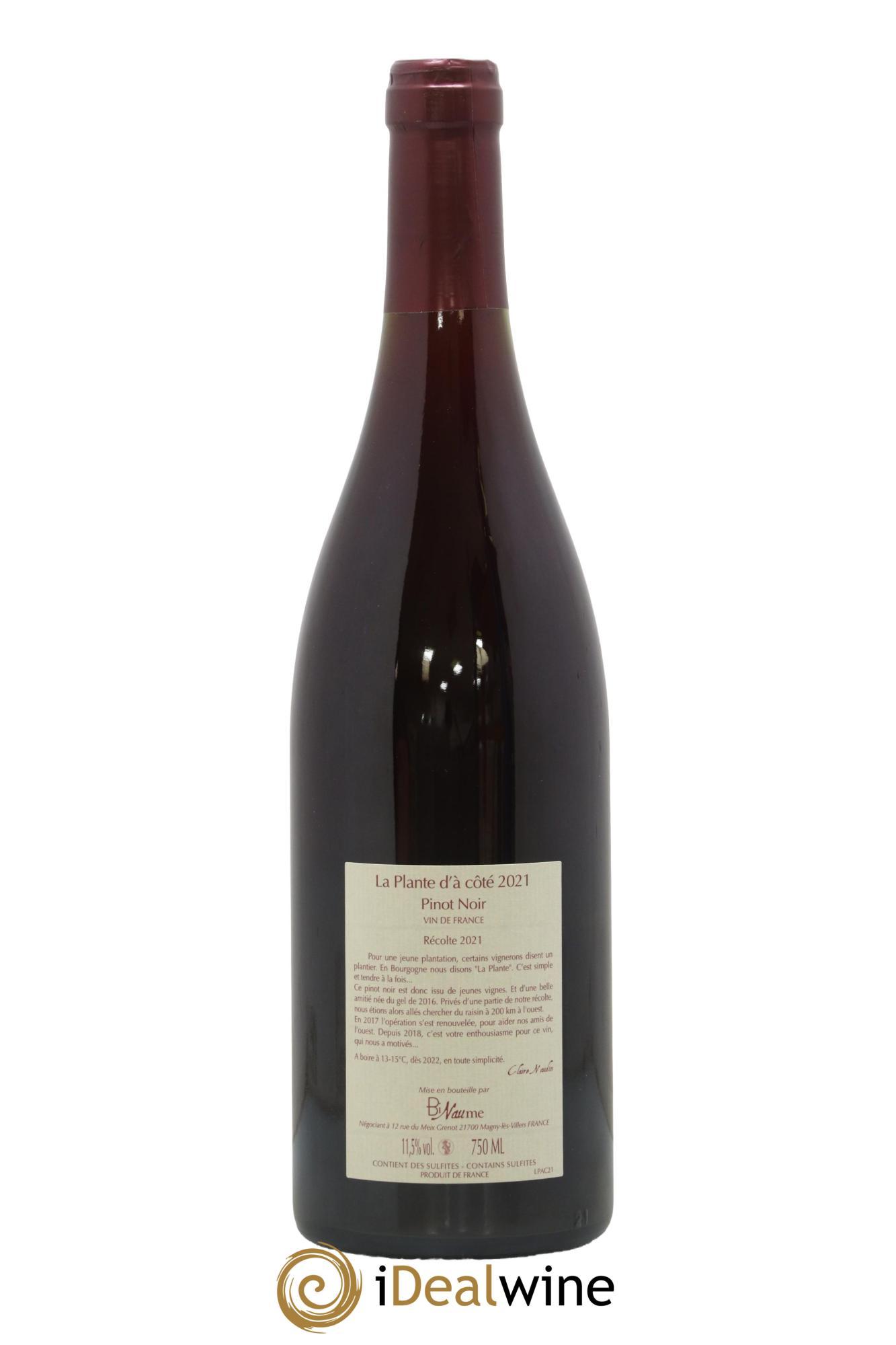 Vin de France La Plante d'à coté Binaume Bizot-Naudin 2021 - Lot de 1 bouteille - 1