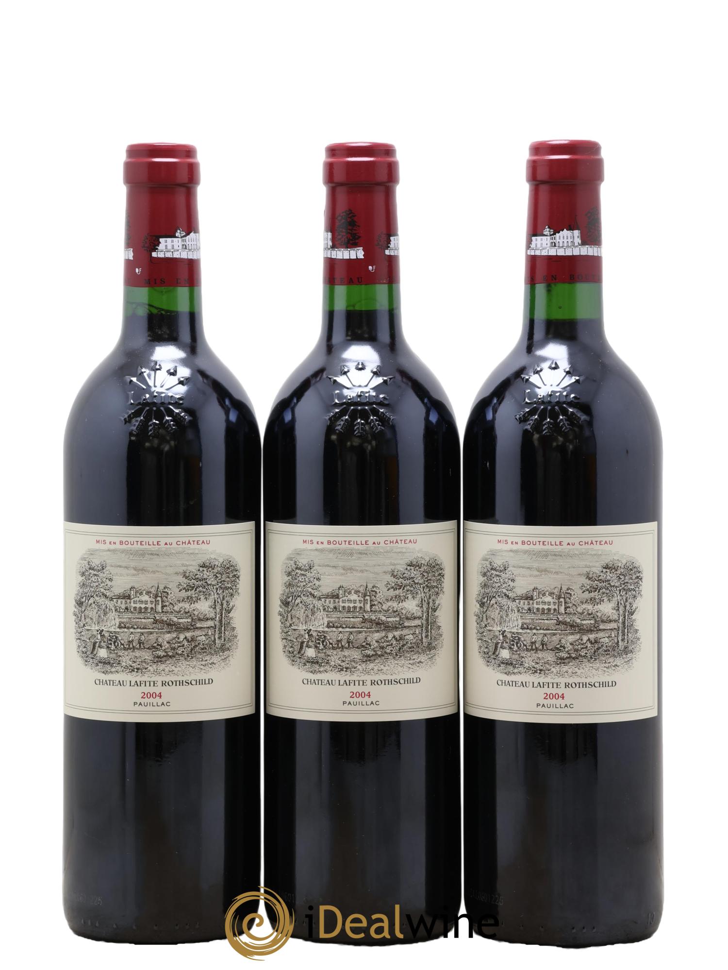 Château Lafite Rothschild 1er Grand Cru Classé 2004 - Lotto di 3 bottiglie - 0