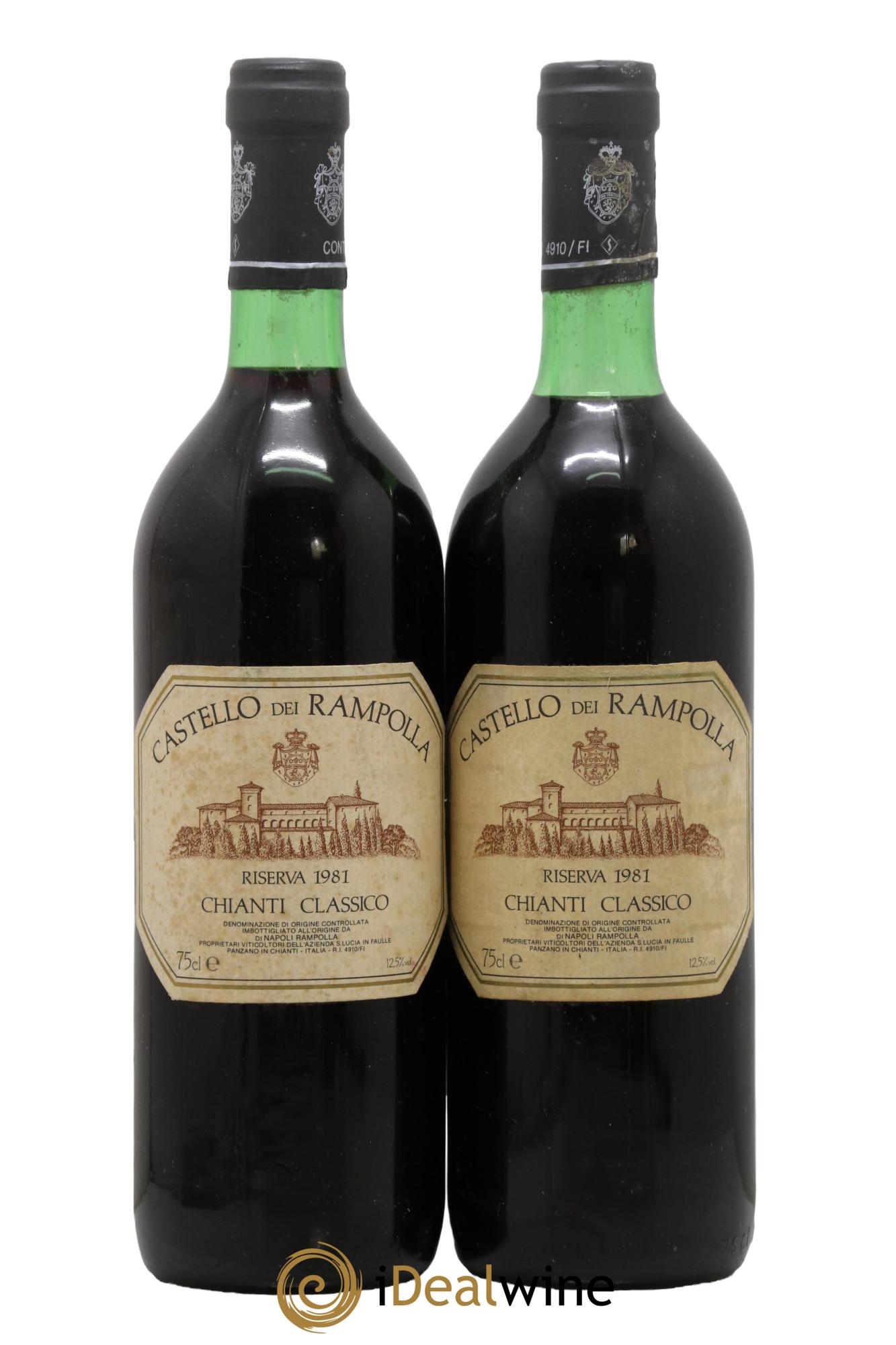 Chianti Classico DOCG Riserva Castello di Rampolla 1981 - Lotto di 2 bottiglie - 0