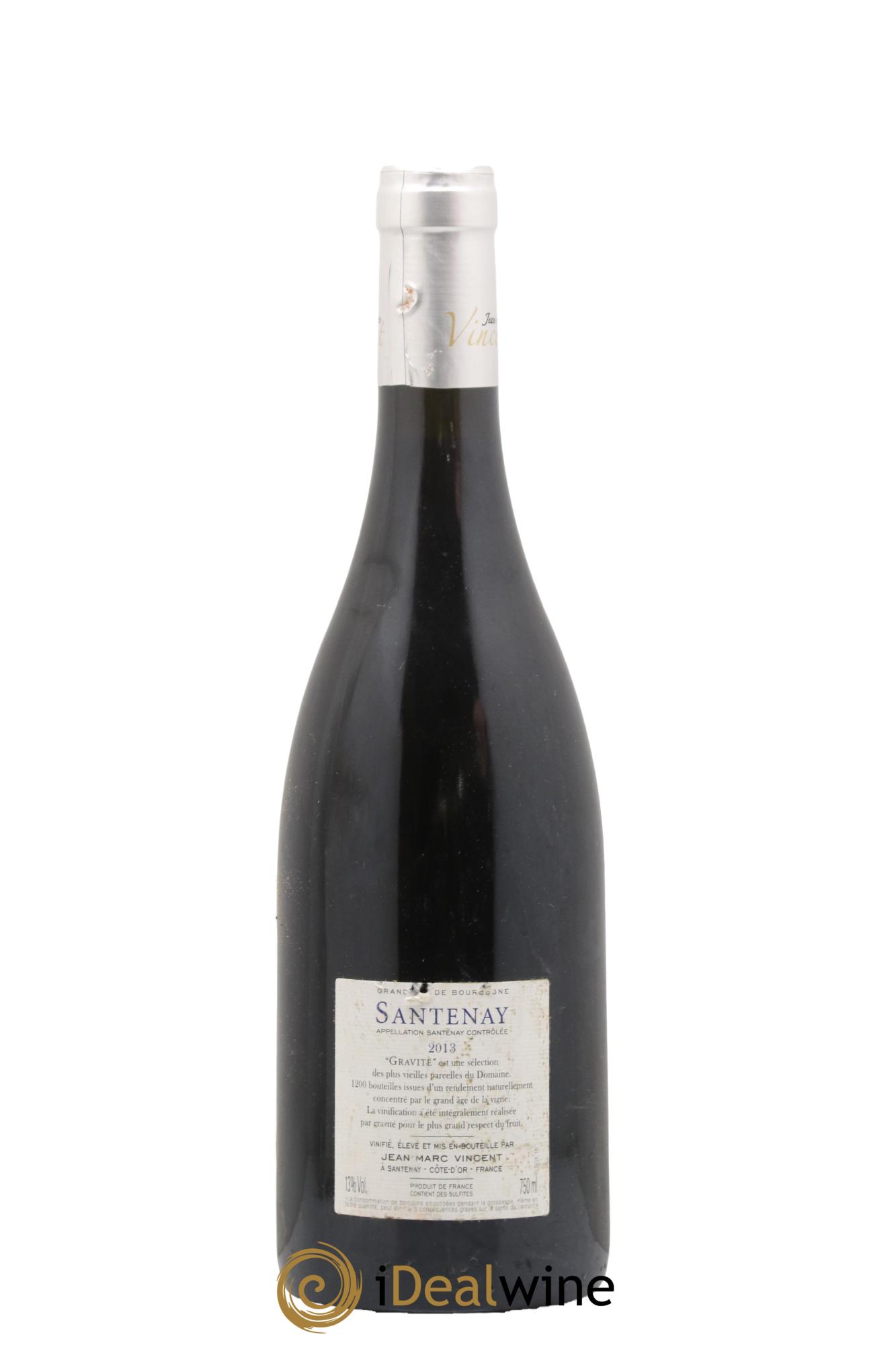 Santenay Gravité Jean-Marc Vincent (Domaine) 2013 - Lot de 1 bouteille - 1