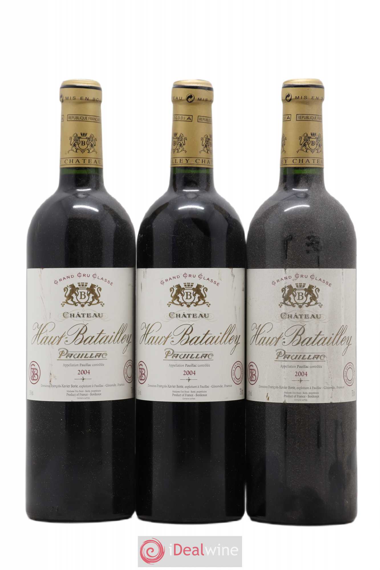 Château Haut Batailley 5ème Grand Cru Classé 2004 - Posten von 3 Flaschen - 0