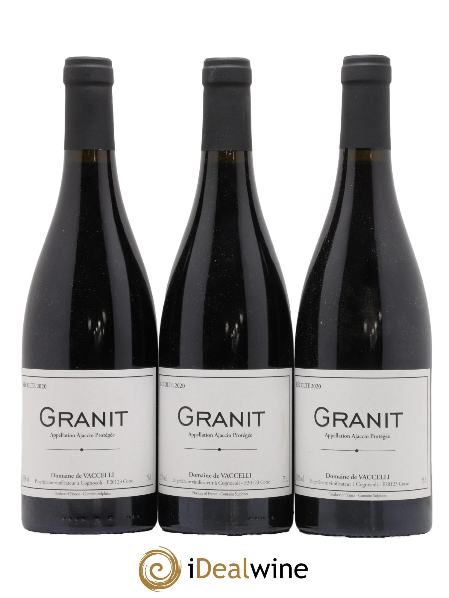 Ajaccio Granit Vaccelli 2020 - Lot de 3 bouteilles - 0