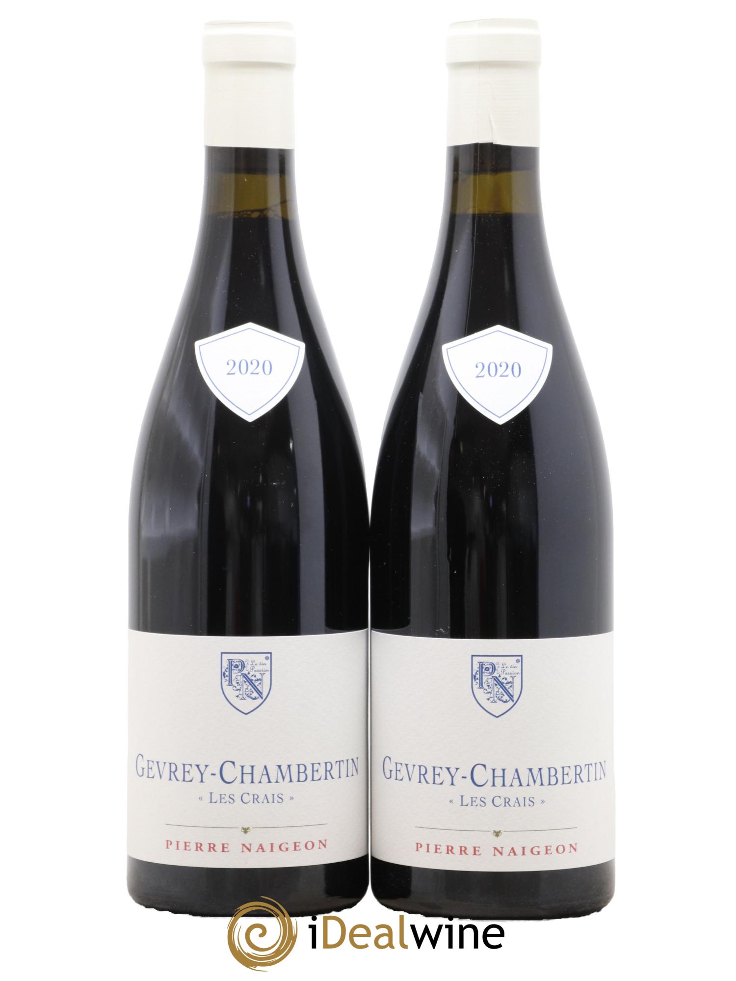 Gevrey-Chambertin Les Crais Pierre Naigeon 2020 - Lot de 2 bouteilles - 0