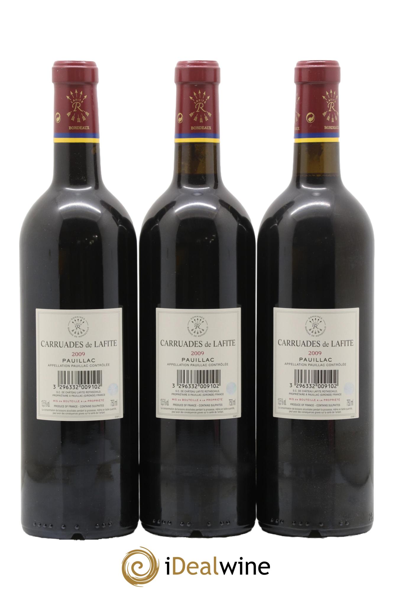 Carruades de Lafite Rothschild Second Vin 2009 - Lotto di 3 bottiglie - 1