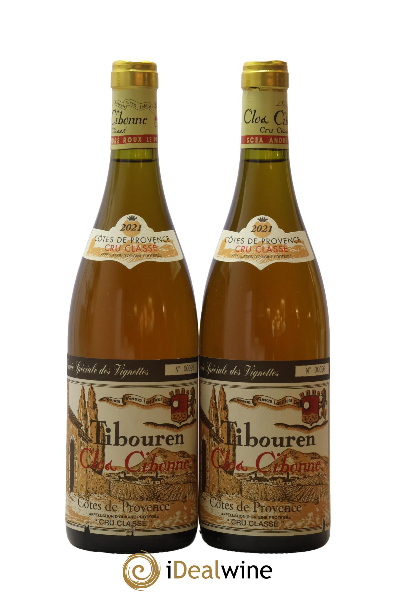 Côtes de Provence Clos Cibonne Tibouren Cuvée Spéciale des Vignettes 2021 - Posten von 2 Flaschen - 0