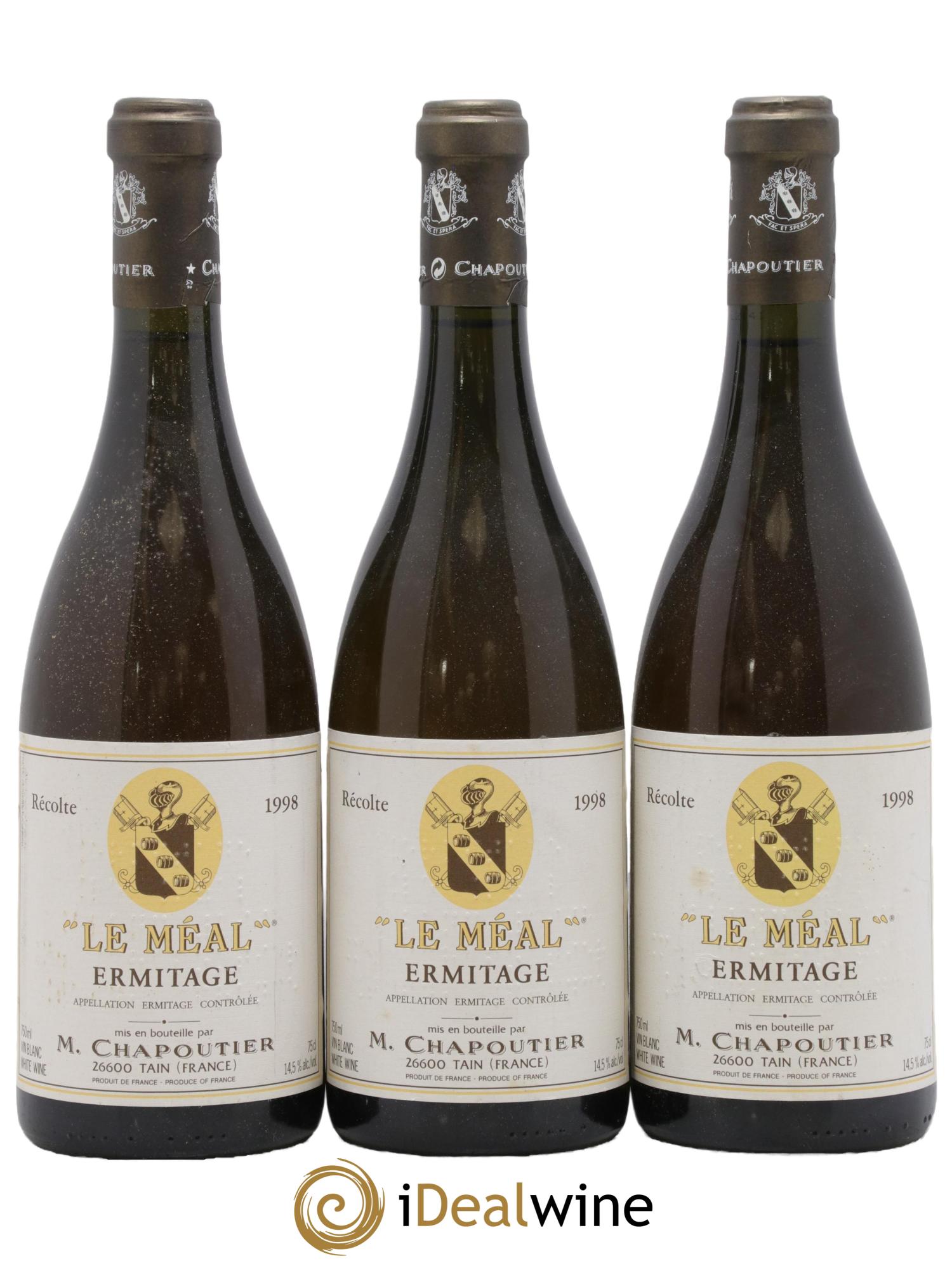 Hermitage Ermitage Le Méal Chapoutier 1998 - Posten von 3 Flaschen - 0