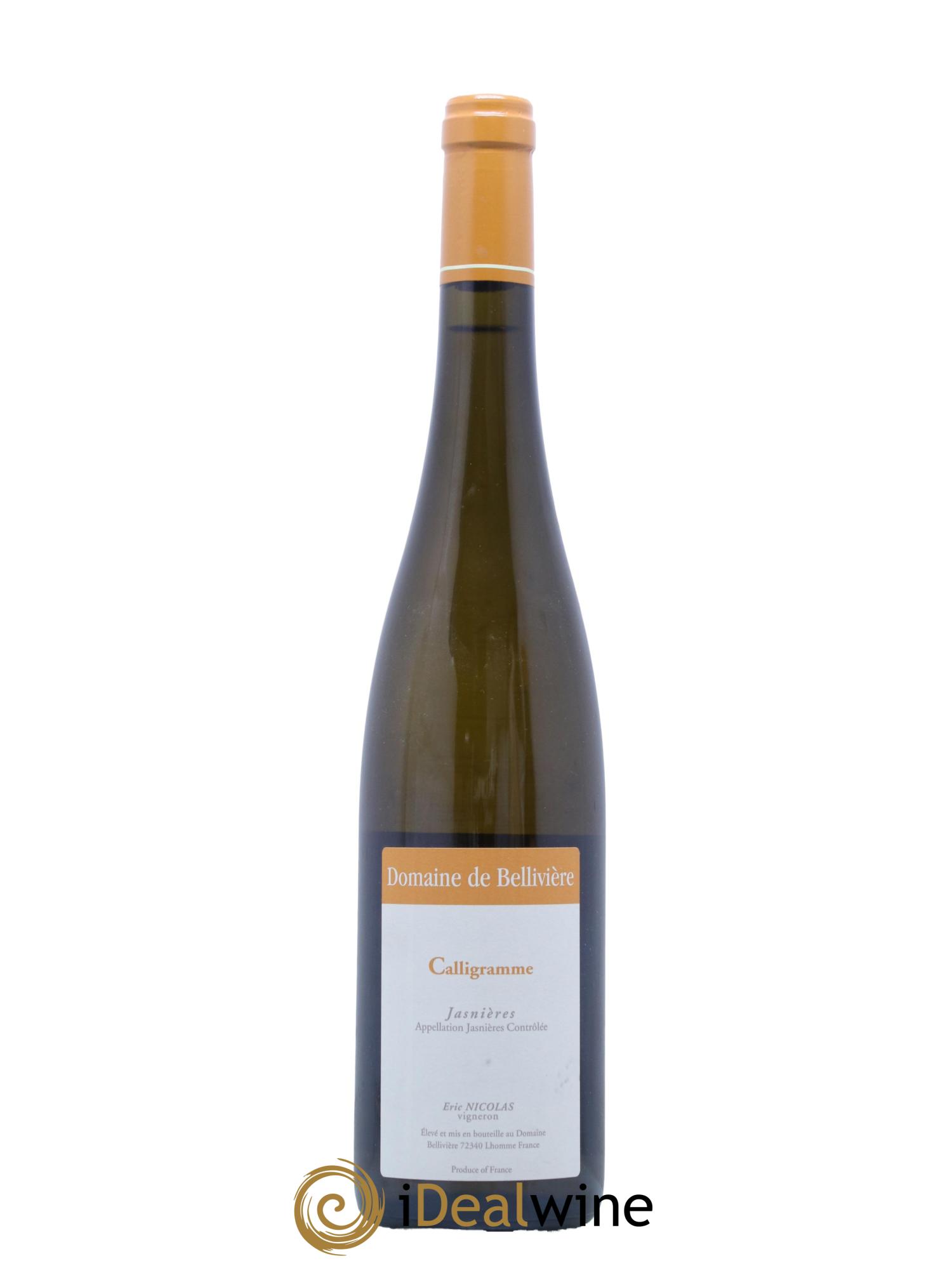 Jasnières Calligramme Domaine de Bellivière 2015 - Lot de 1 bouteille - 0