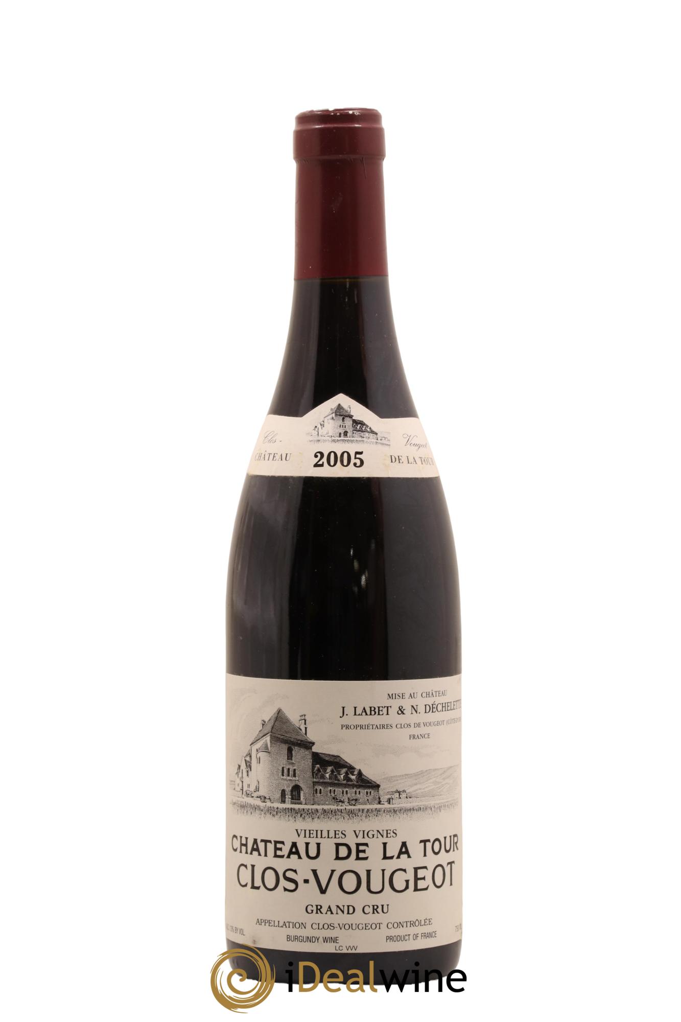 Clos de Vougeot Grand Cru Vieilles Vignes Château de La Tour 2005 - Lot de 1 bouteille - 0