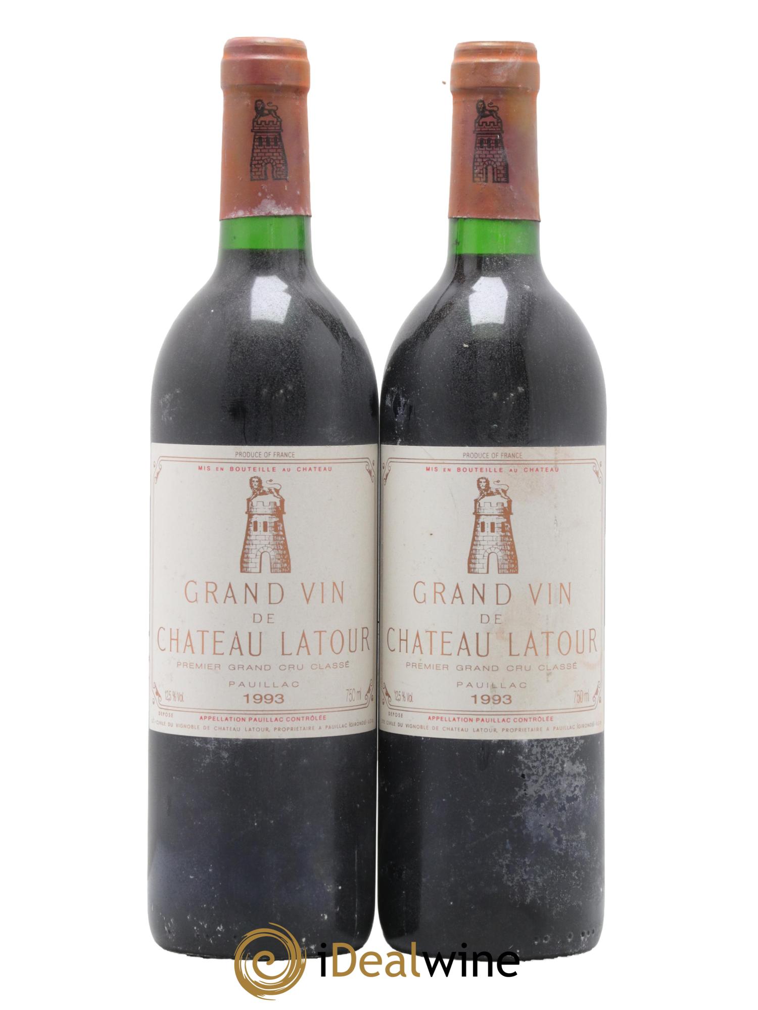 Château Latour 1er Grand Cru Classé 1993 - Lot de 2 bouteilles - 0