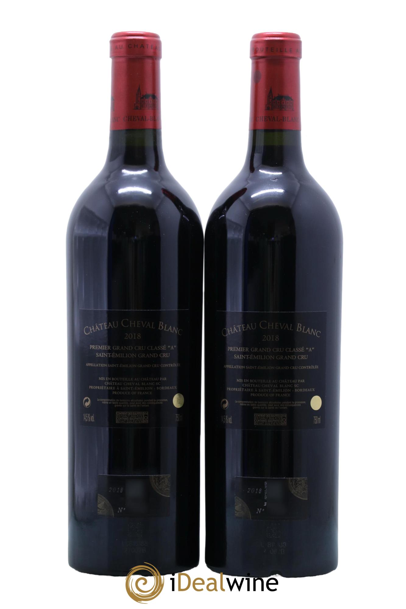 Château Cheval Blanc 1er Grand Cru Classé A 2018 - Lot de 2 bouteilles - 1