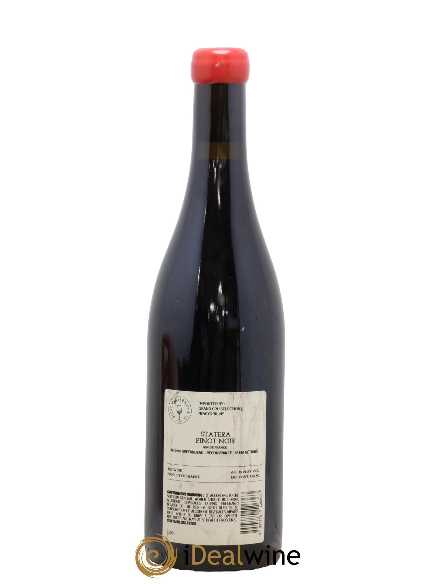 Vin de France Statera Jérôme Bretaudeau - Domaine de Bellevue 2020 - Lot de 1 bouteille - 1